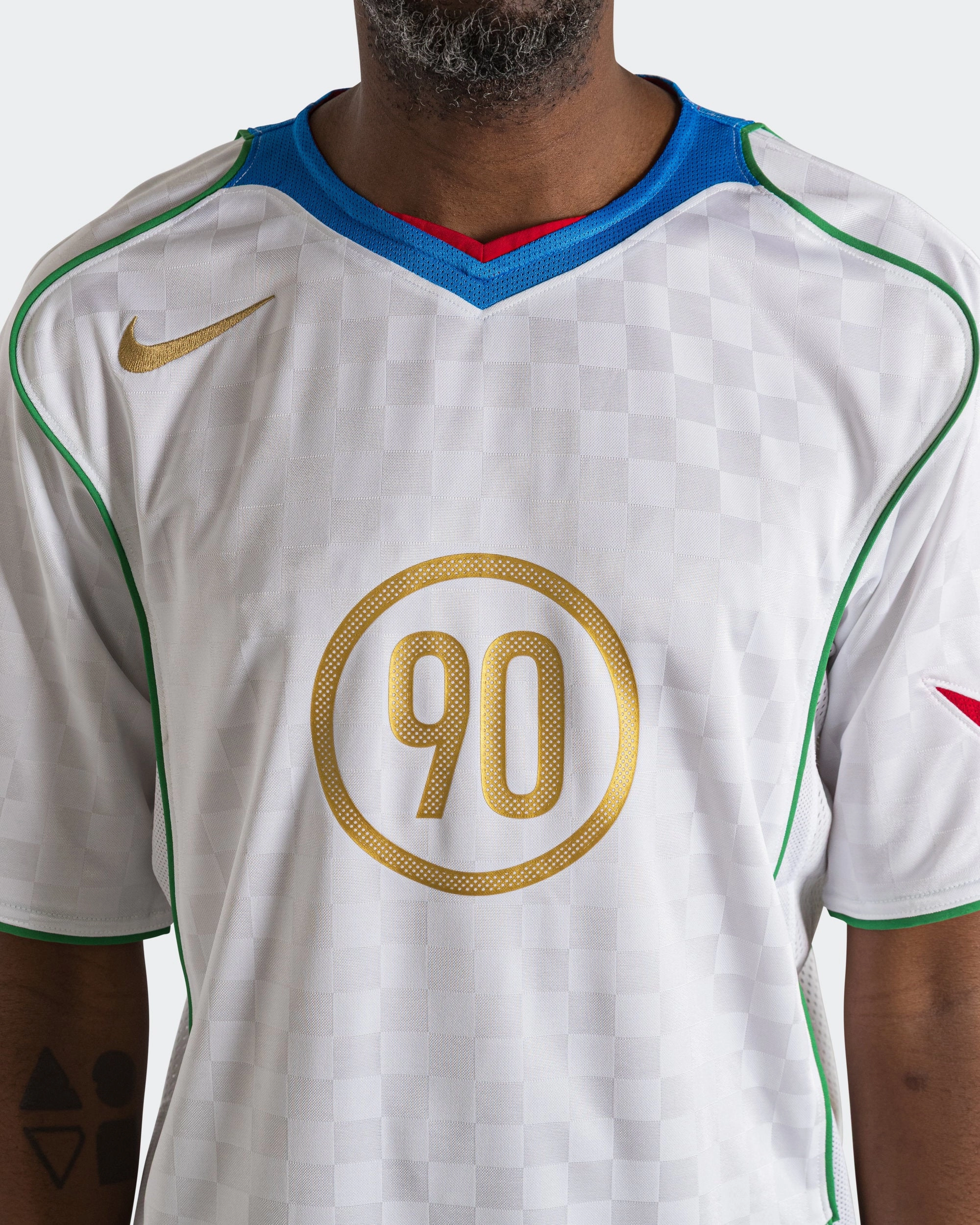 warm weather DRI-FIT T90 Energy Jersey - White/Blue-Red