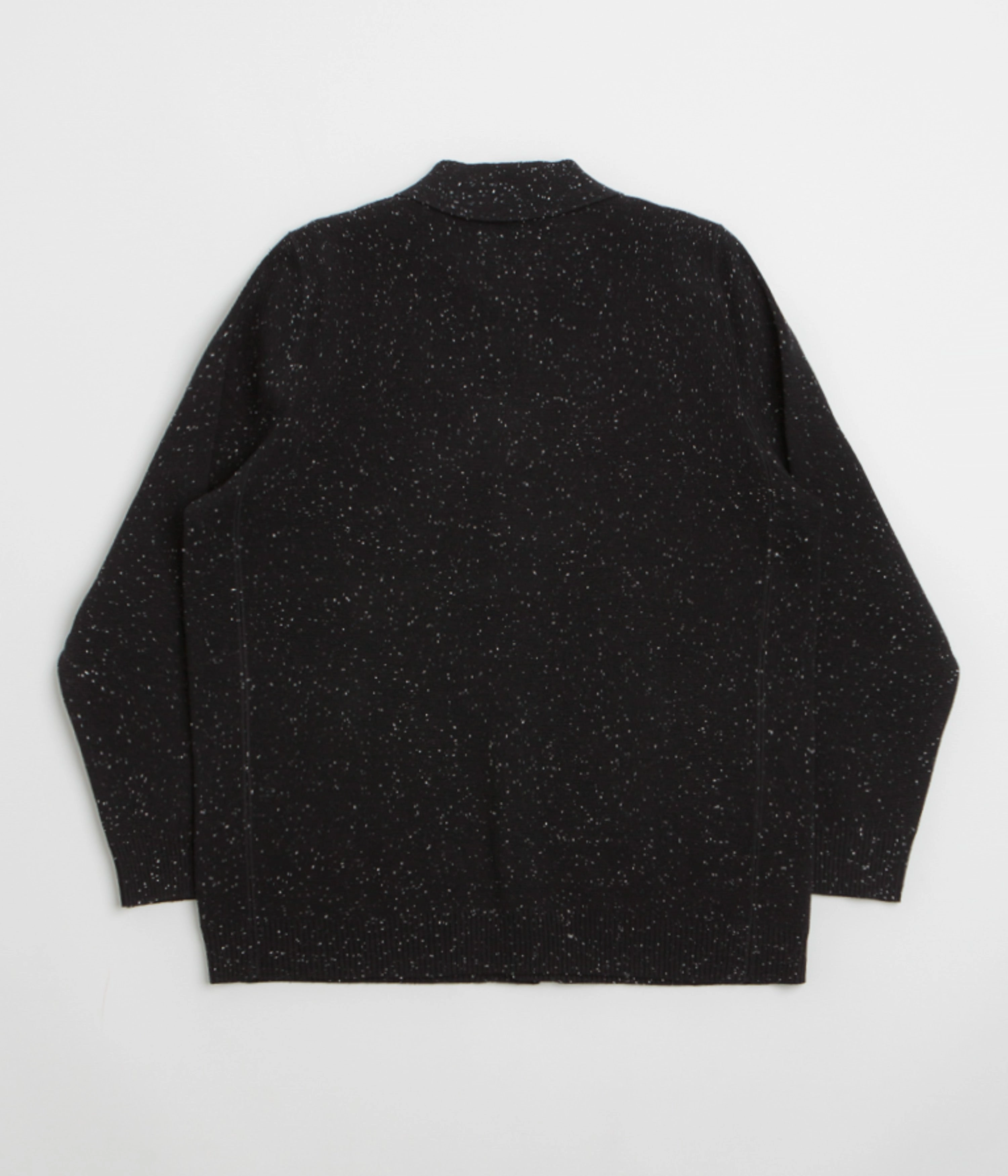 Uskees 3043 Collared Cardigan - Black Fleece Lining Warm Hoodie