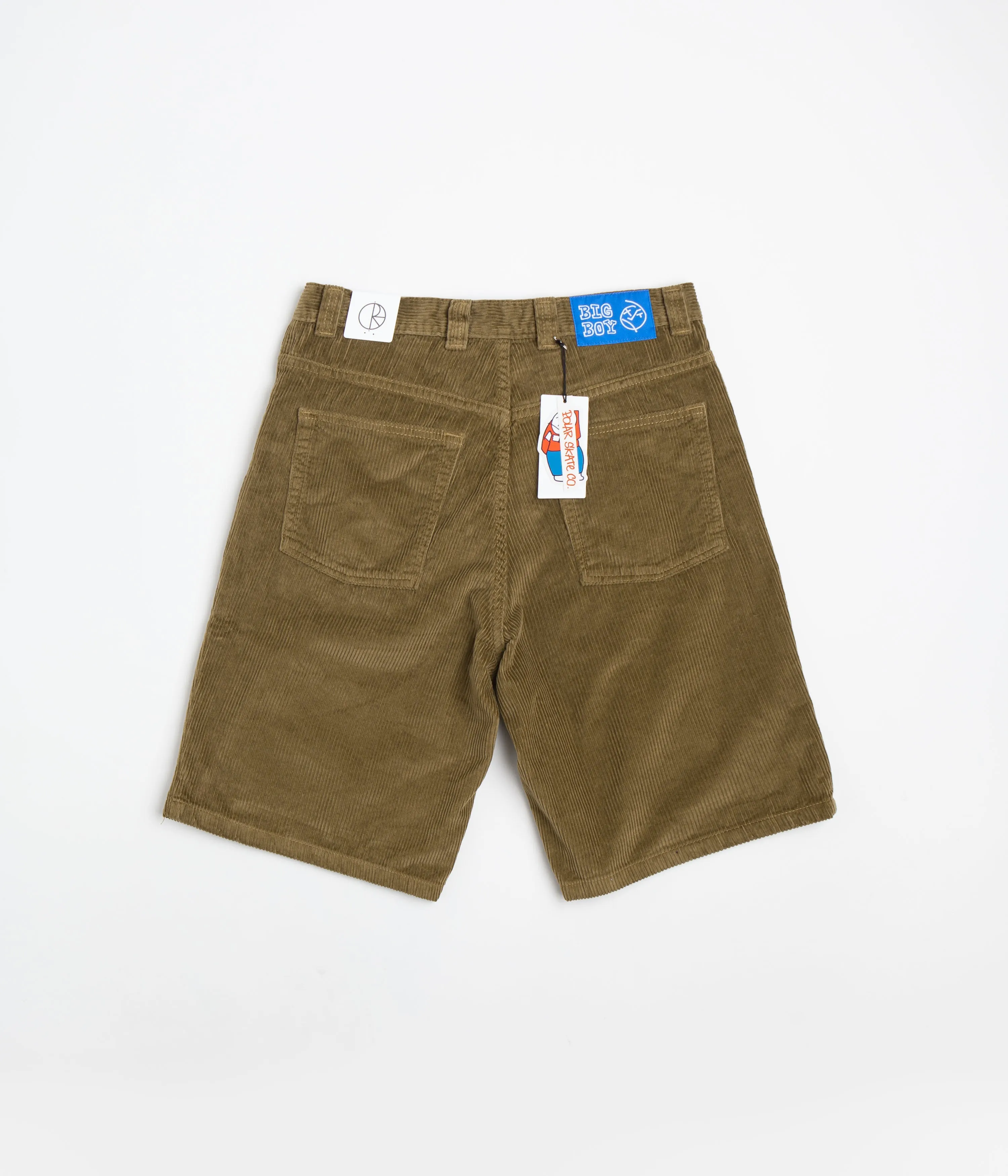 Polar Big Boy Cord Shorts - Brass Recycled Polyester Blend Bacterial Growth Prevention