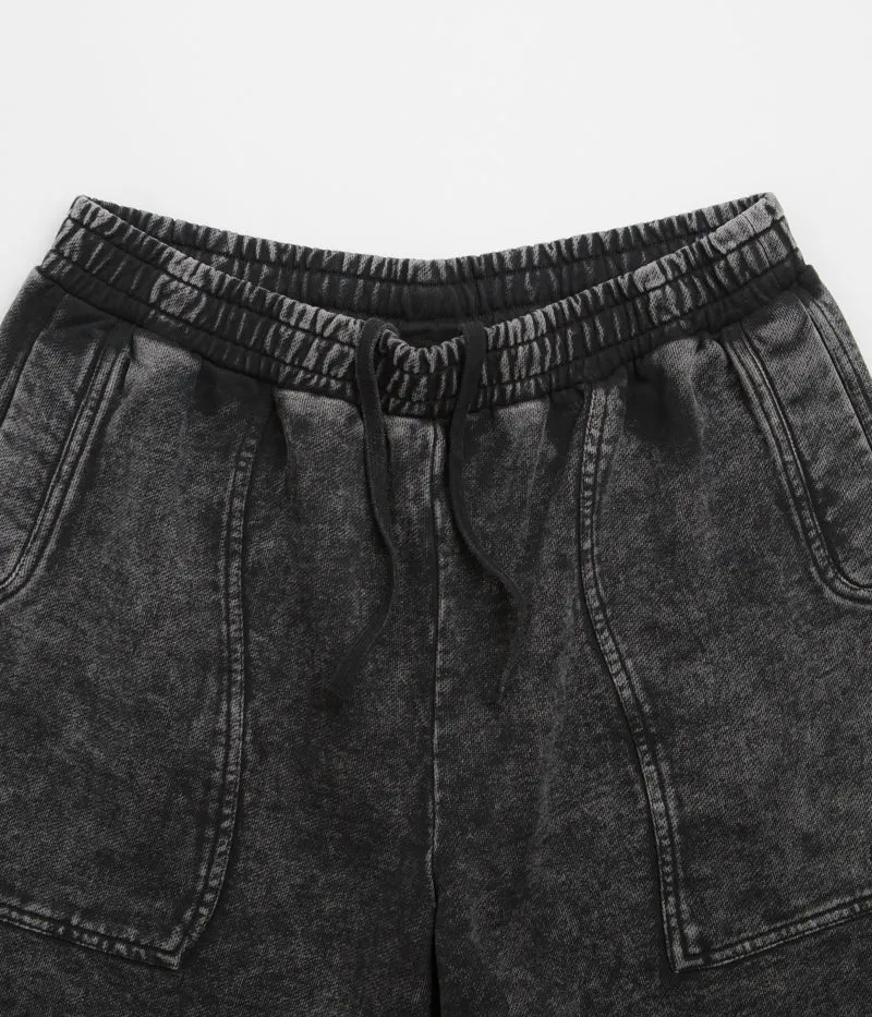 Dime Cyclone French Terry Shorts - Black Snow Washed Simple Fit