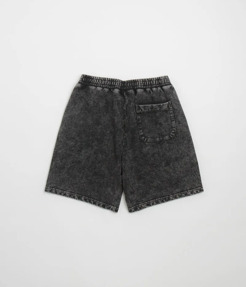 Durable Hem Finishing school wear Dime Cyclone French Terry Shorts - Black Snow Washed