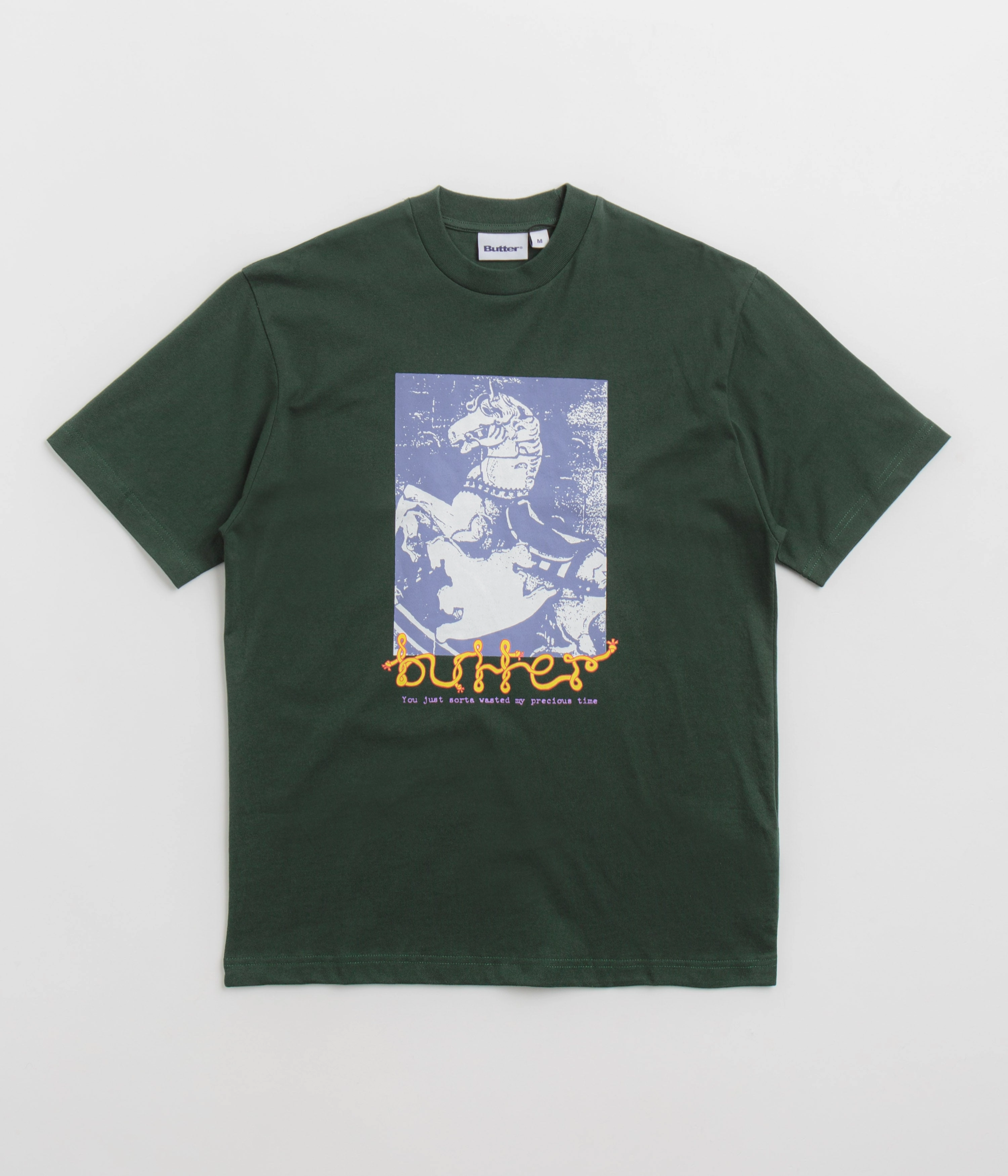 Geometric Pattern Outdoor Comfort Butter Goods Carousel T-Shirt - Dark Forest