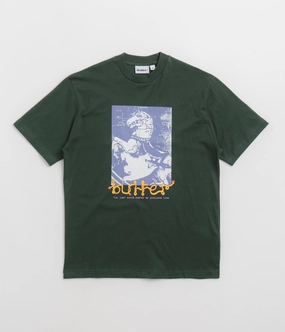 Geometric Pattern Outdoor Comfort Butter Goods Carousel T-Shirt - Dark Forest