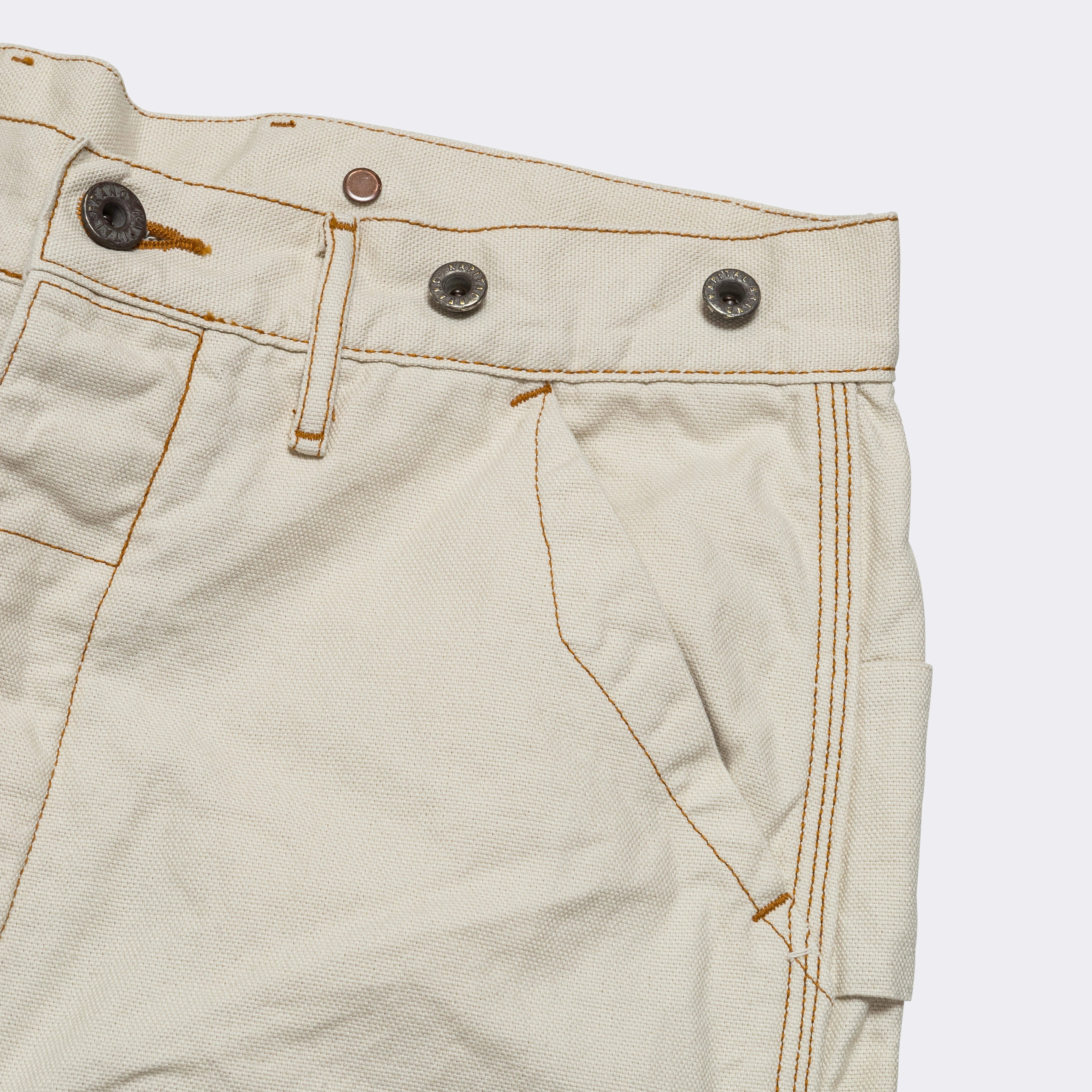 RuggedDurability Light Canvas LUMBER Pants - Ecru