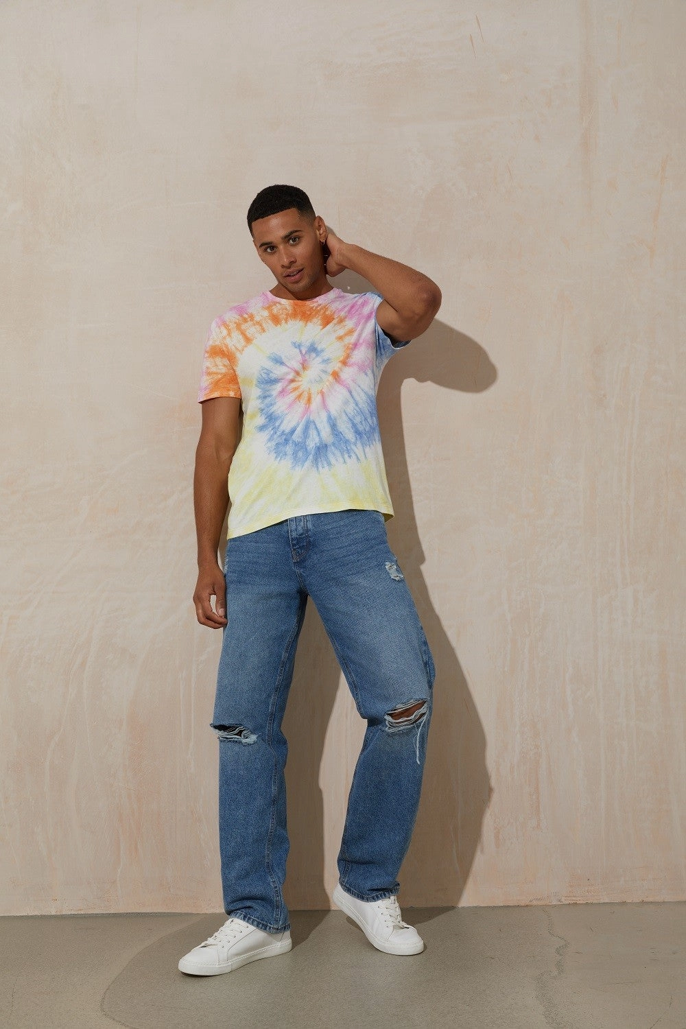 Feminine Touch Quick Dry Material Tiedye T | BLUE CLOUD