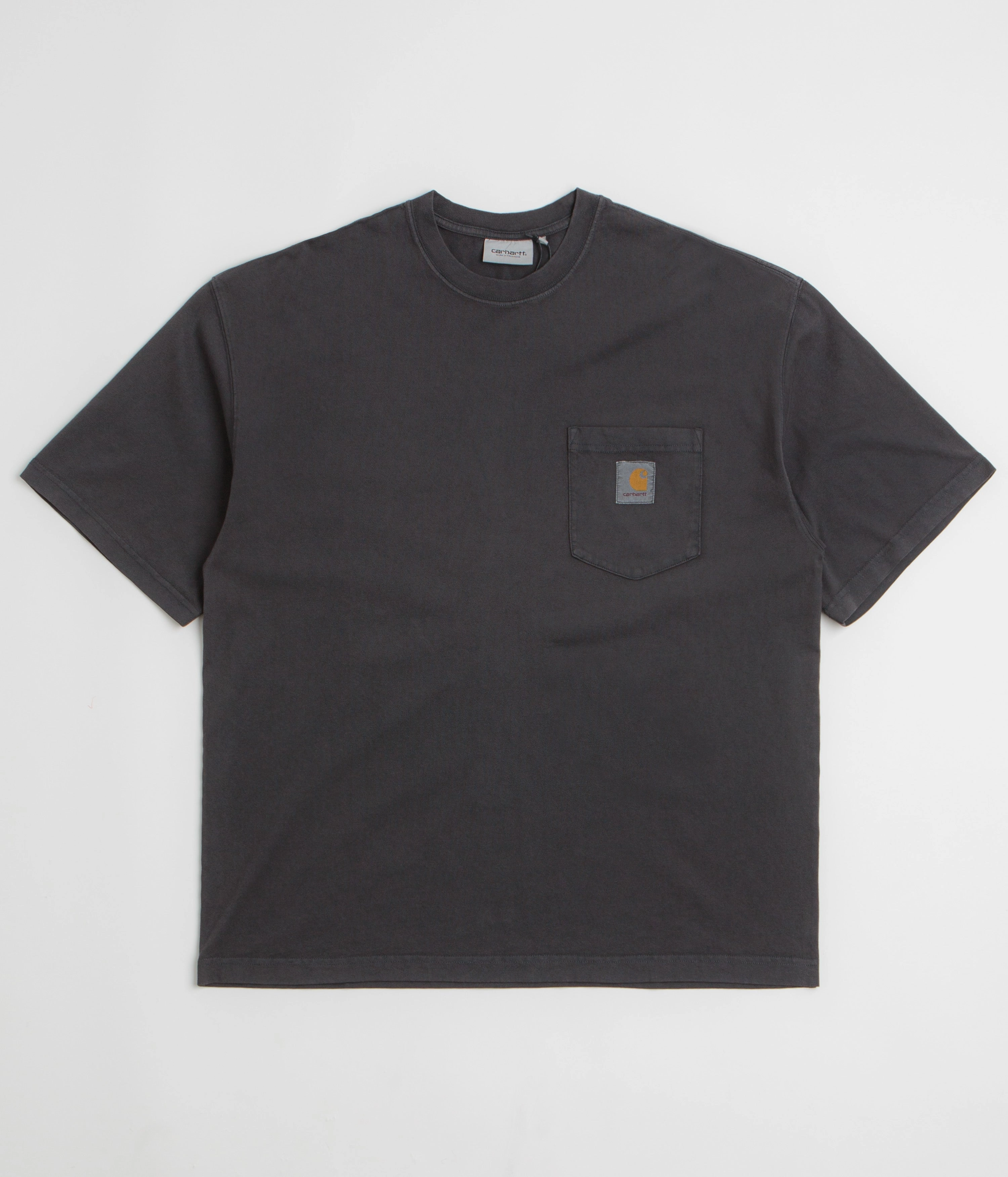 Carhartt Hudson Pocket T-Shirt - Black Brushed Interior Lining Adult Wear