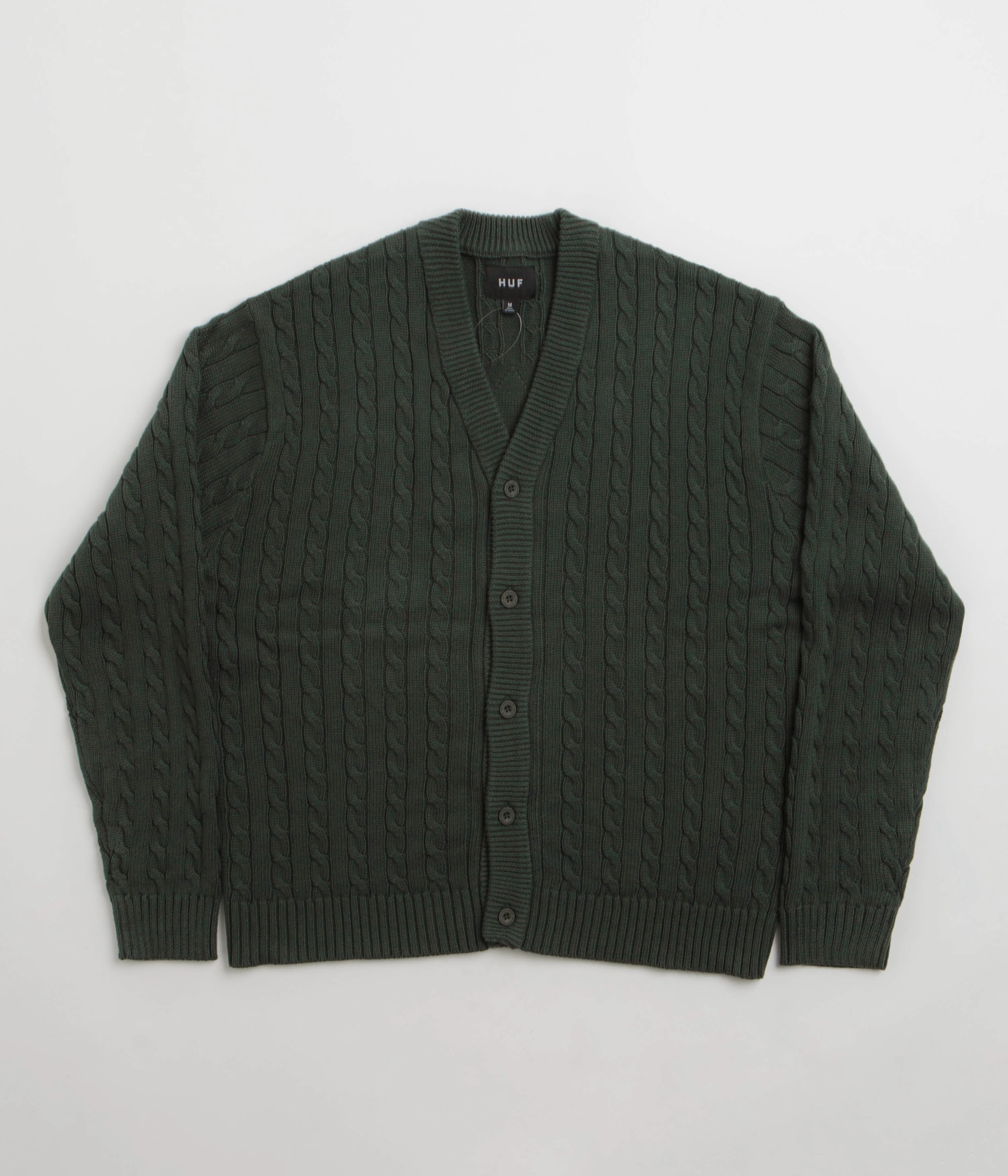 product graduation pride HUF TT Jacquard Cardigan - Hunter Green