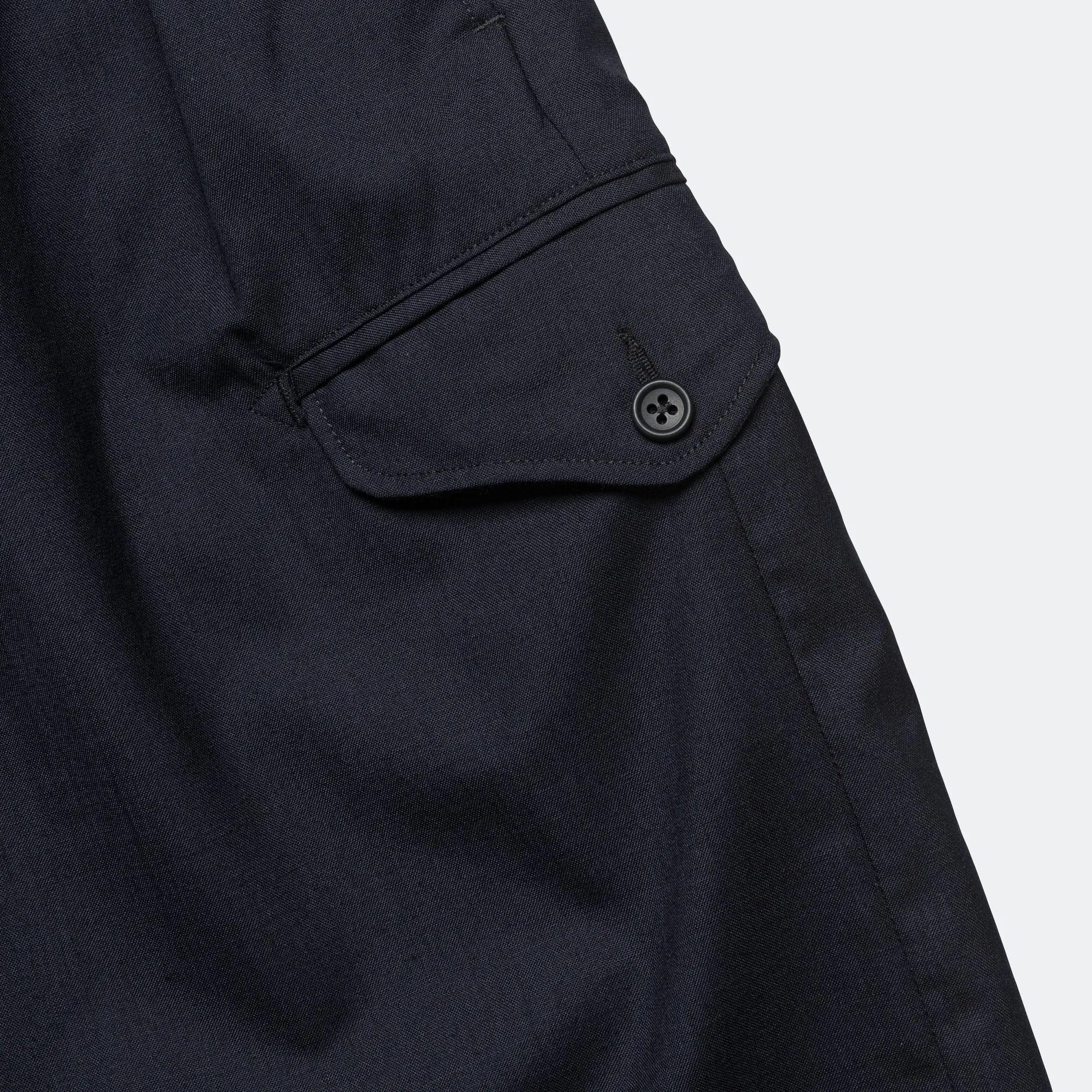 Ghurka Shorts - Dark Navy Tropical Wool souvenir choice Abrasion Resistant Fabric