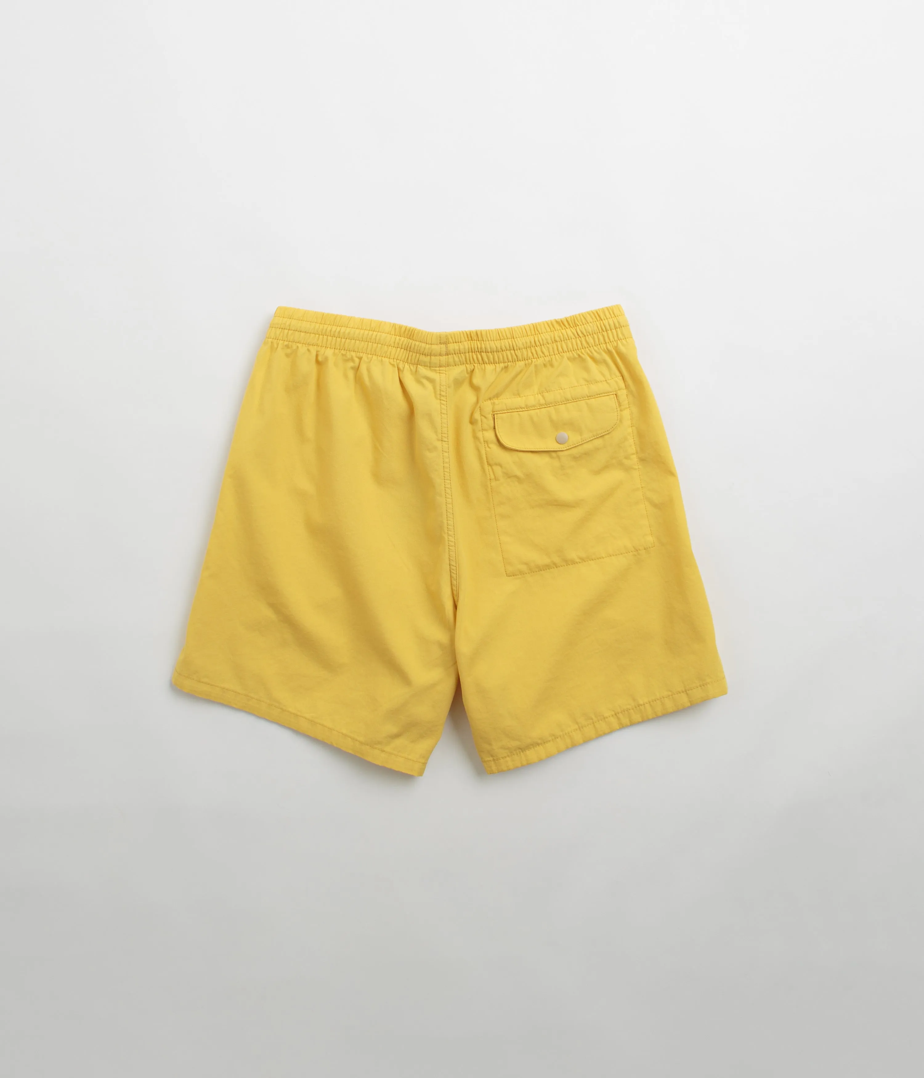 Patagonia Funhoggers Shorts - Surfboard Yellow Stretch waistband Quick Access Pockets