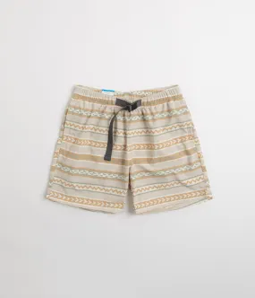 Stretchable Light Reflective Trim Columbia Mountaindale River Shorts - Dark Stone Bleach Blanket