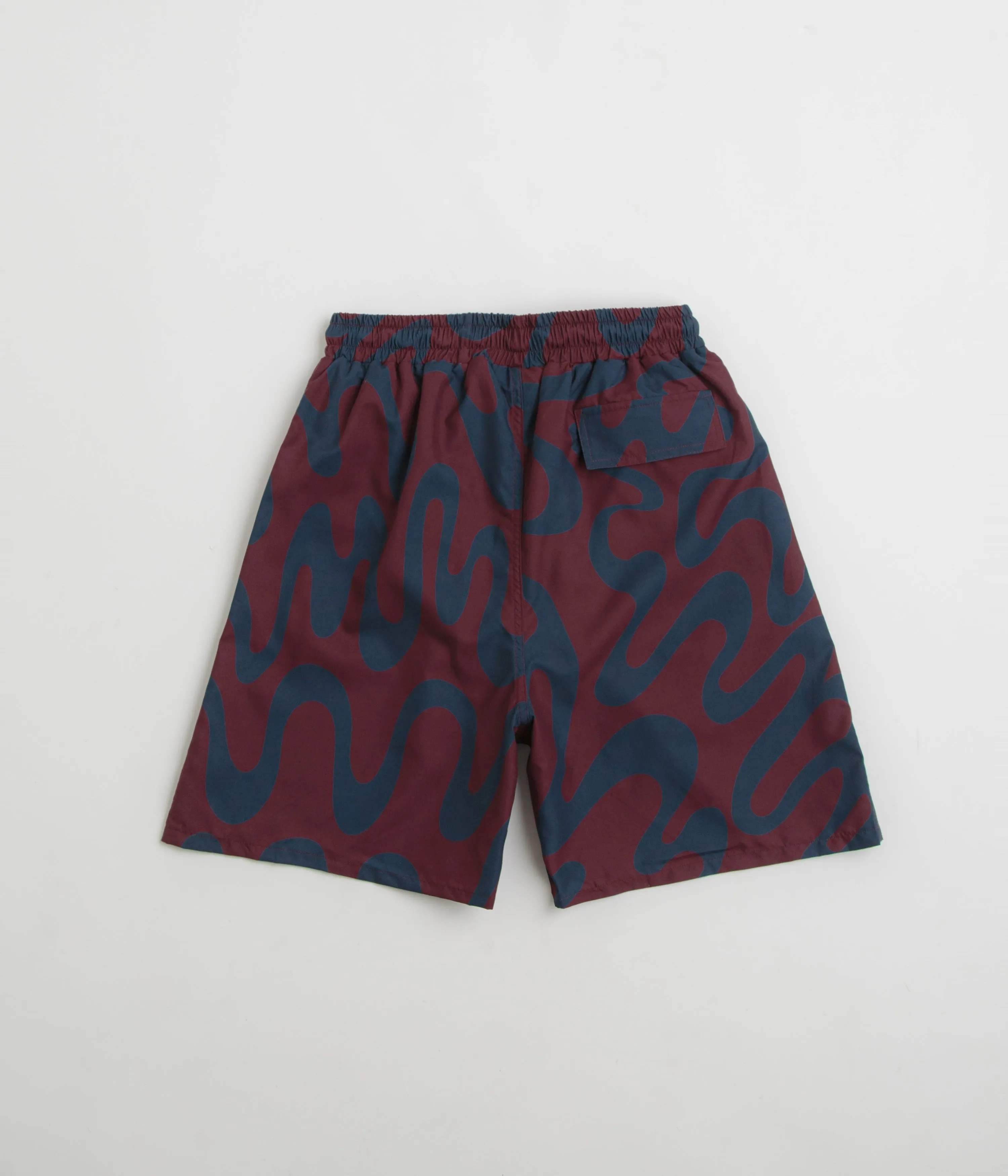 surfing attire Running Gear by Parra Splashed Swim Shorts - Burgundy