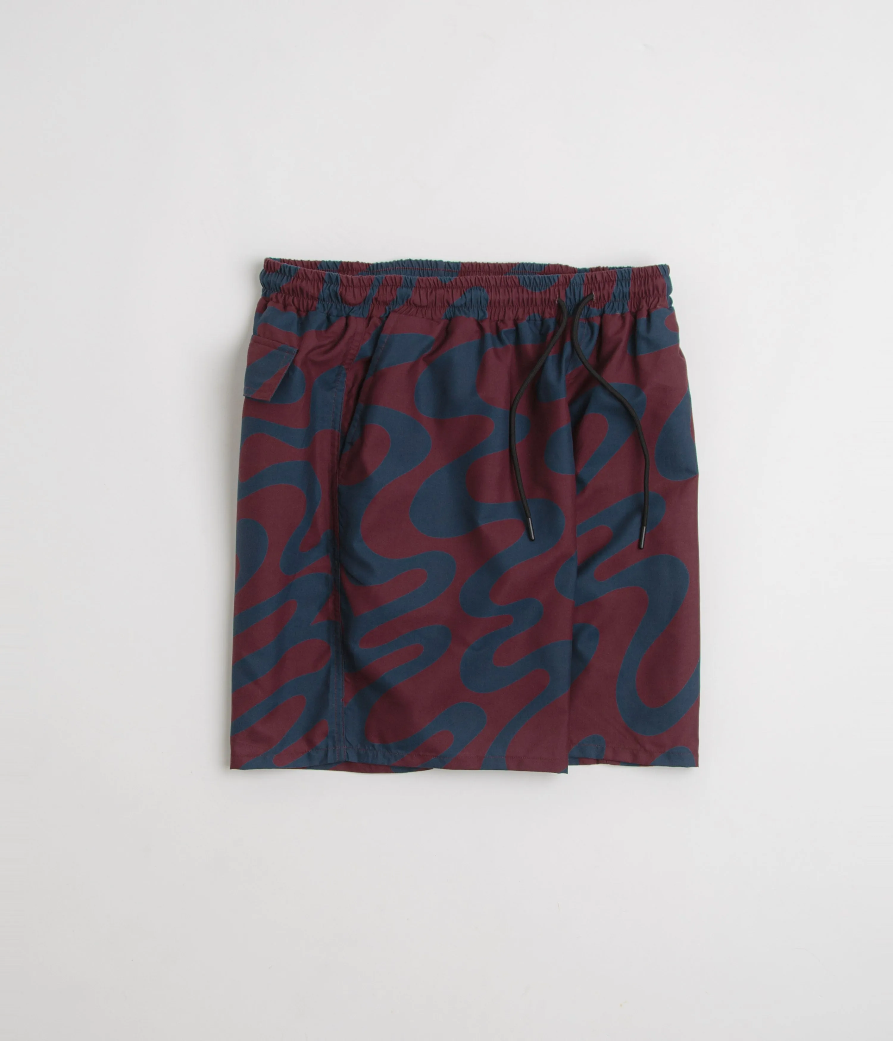 high - rise Mood Match by Parra Splashed Swim Shorts - Burgundy