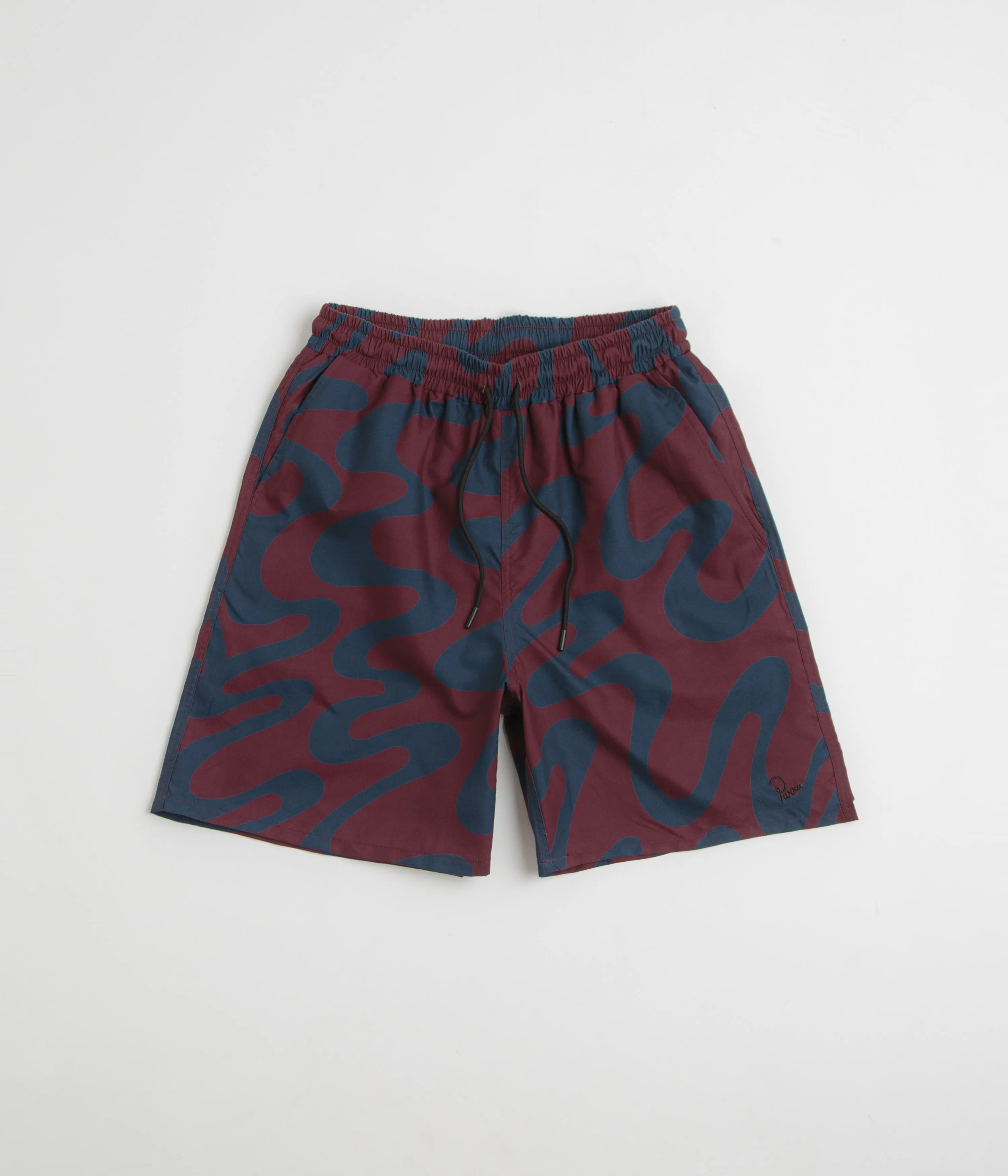 Durable Construction Cooling Mesh Lining by Parra Splashed Swim Shorts - Burgundy