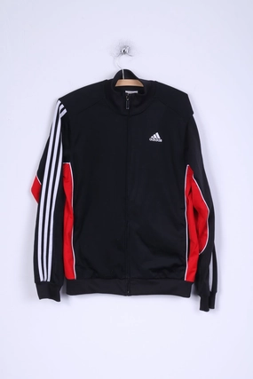Adidas Mens M Sweatshirt Black ZIp Up Sport Training Track Top Tall product rating