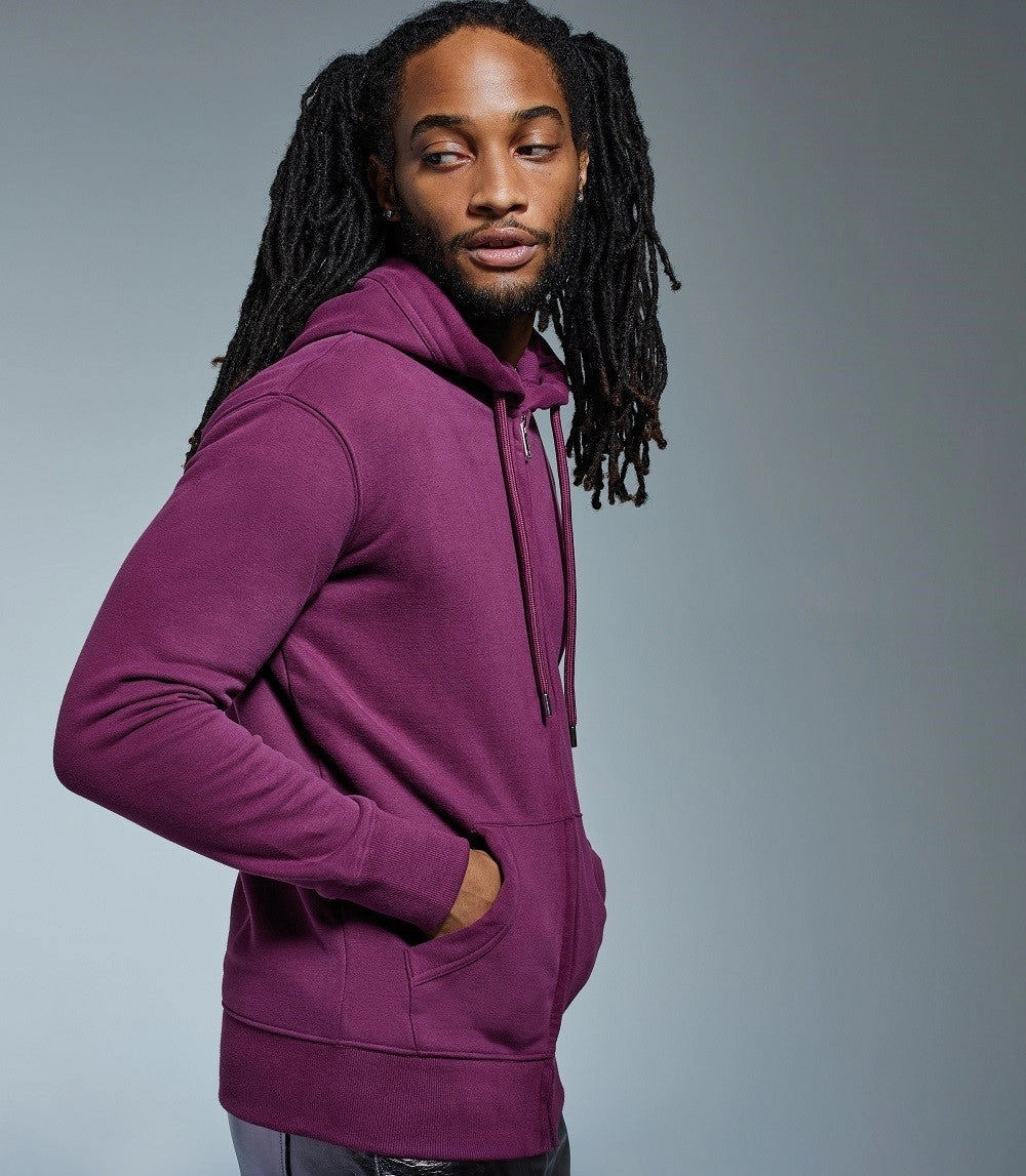 Punk style Lightweight insulation Unisex Organic Full-Zip Hoodie | DESERT SAND