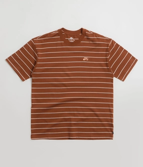 OdorResistantTechnology Ultra Soft Texture Nike SB Stripe T-Shirt - Cinnamon