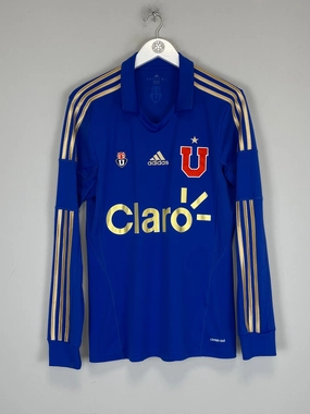 2013/14 UNIVERSIDAD DE CHILE L/S HOME SHIRT (M) ADIDAS Cross Fiber Engineering Odor Control Treatment