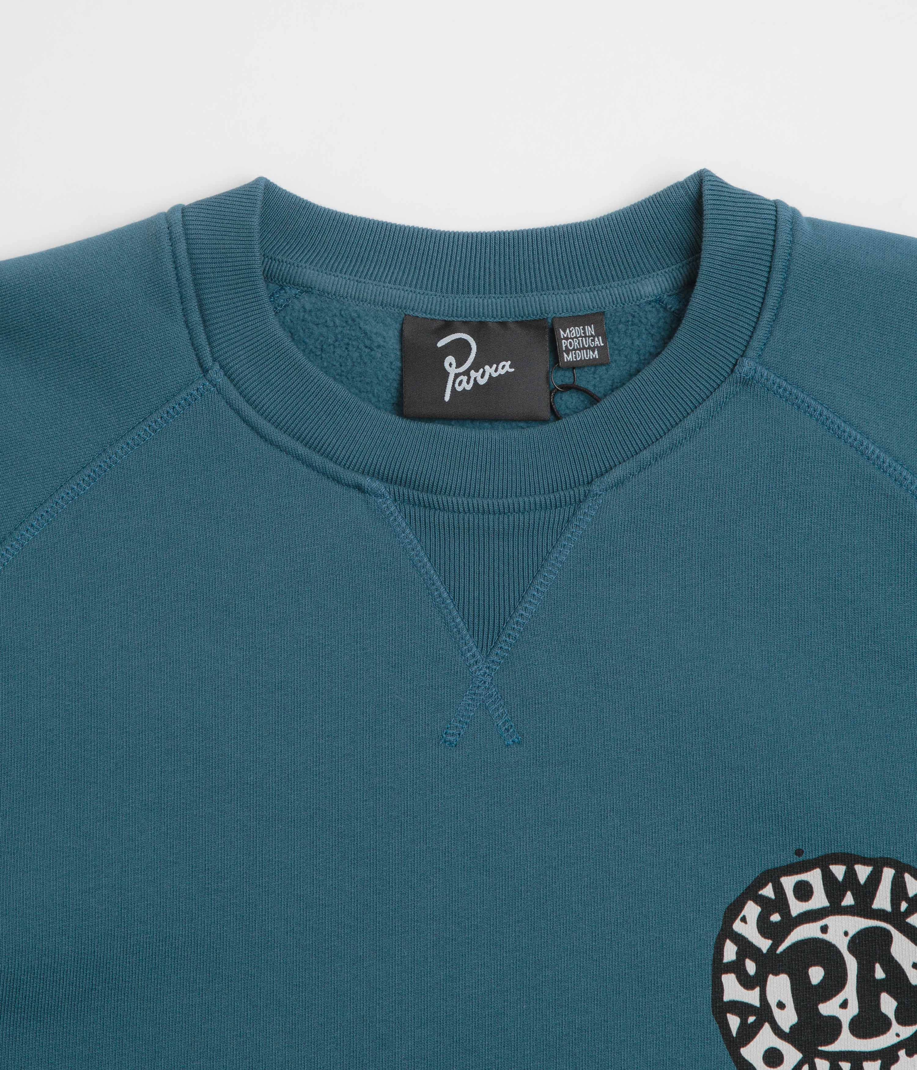 by Parra Amsterdammed Crewneck Sweatshirt - Washed Blue Versatile Apparel Neutral palette