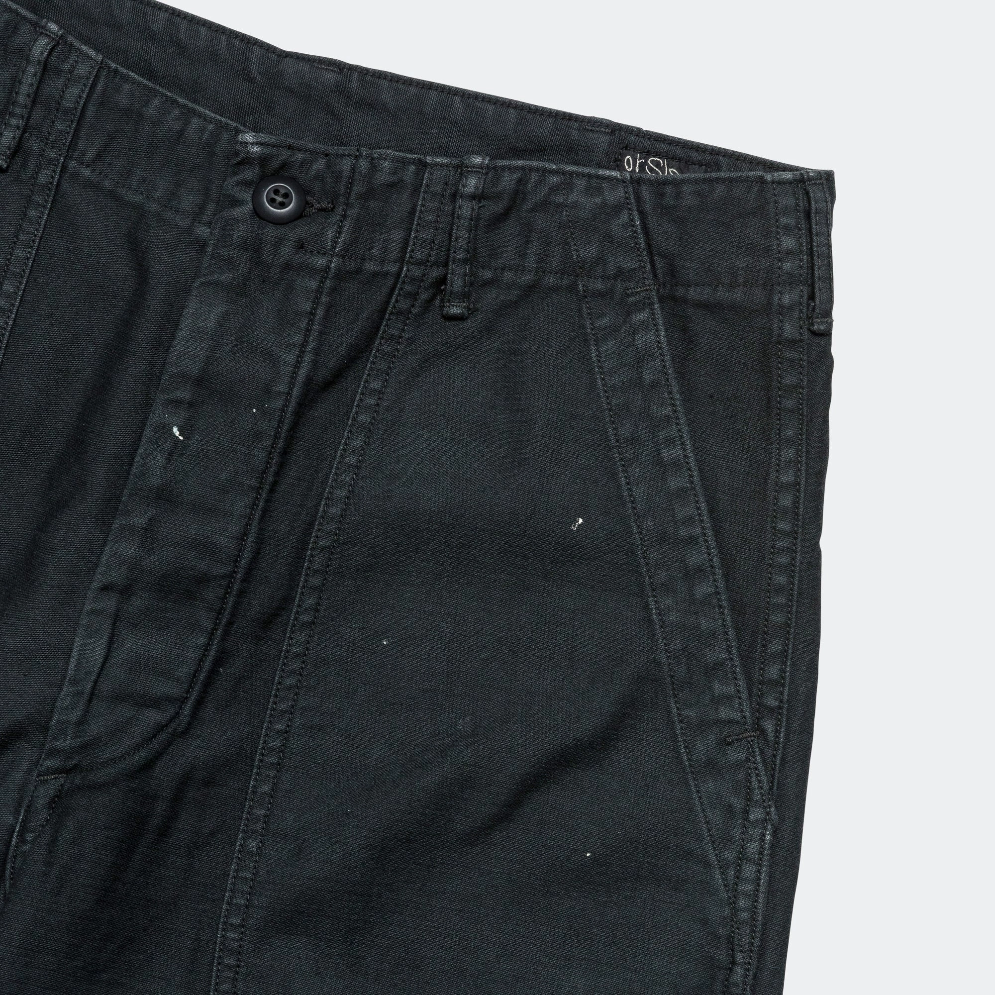 Ripstop Reinforcement US Army Fatigue Pants x UP THERE (Regular Fit) - Black Stone Wash