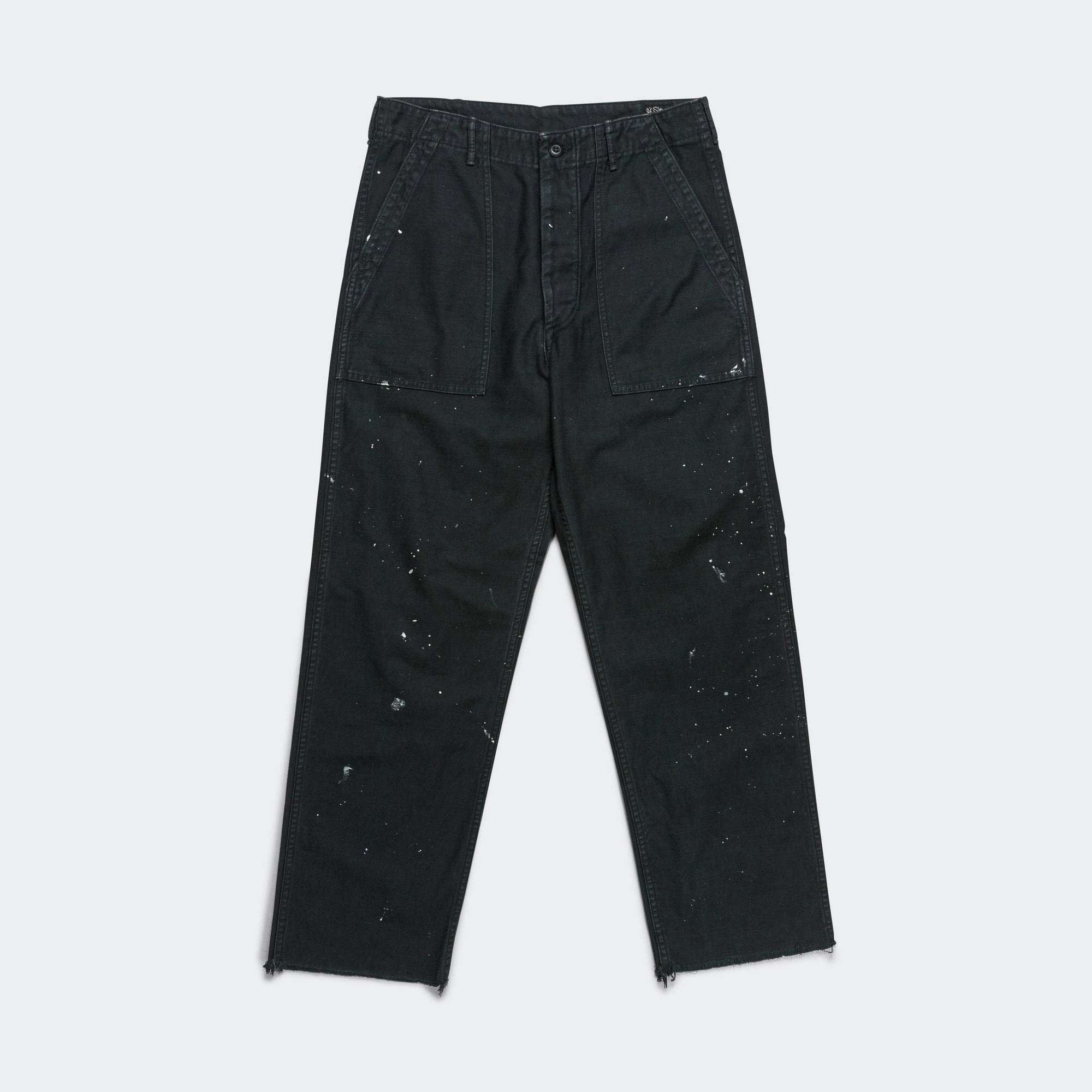 Quick Release Buckle Modern Relaxed US Army Fatigue Pants x UP THERE (Regular Fit) - Black Stone Wash