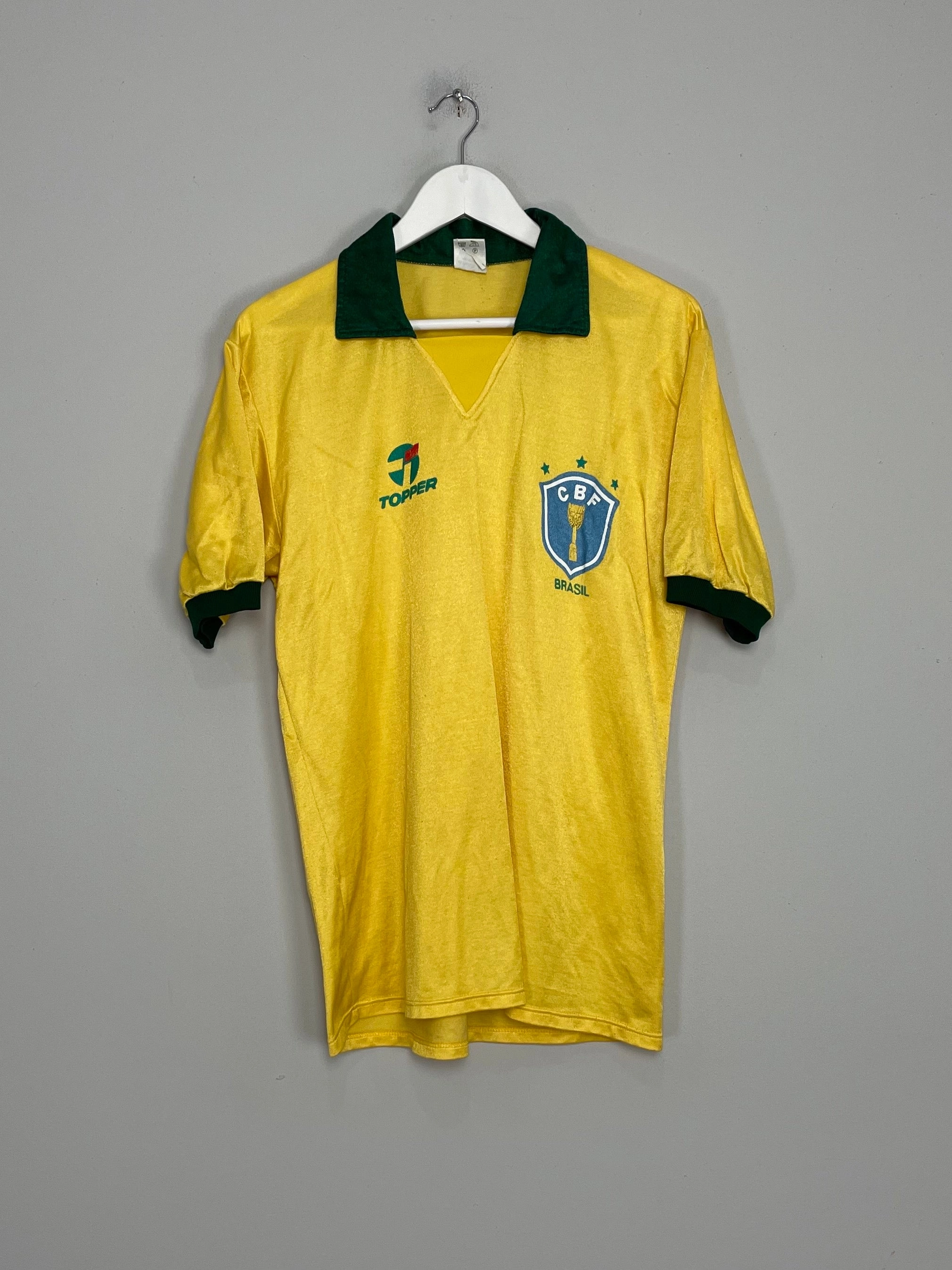 Stretch performance Reinforced Hemlines 1985/88 BRAZIL HOME SHIRT (M) TOPPER