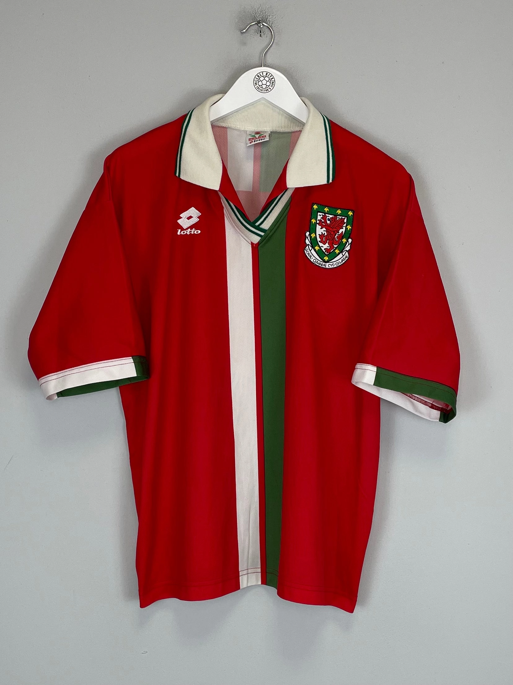 1996/98 WALES HOME SHIRT (L) LOTTO Sport Ready Gear Dual Layer