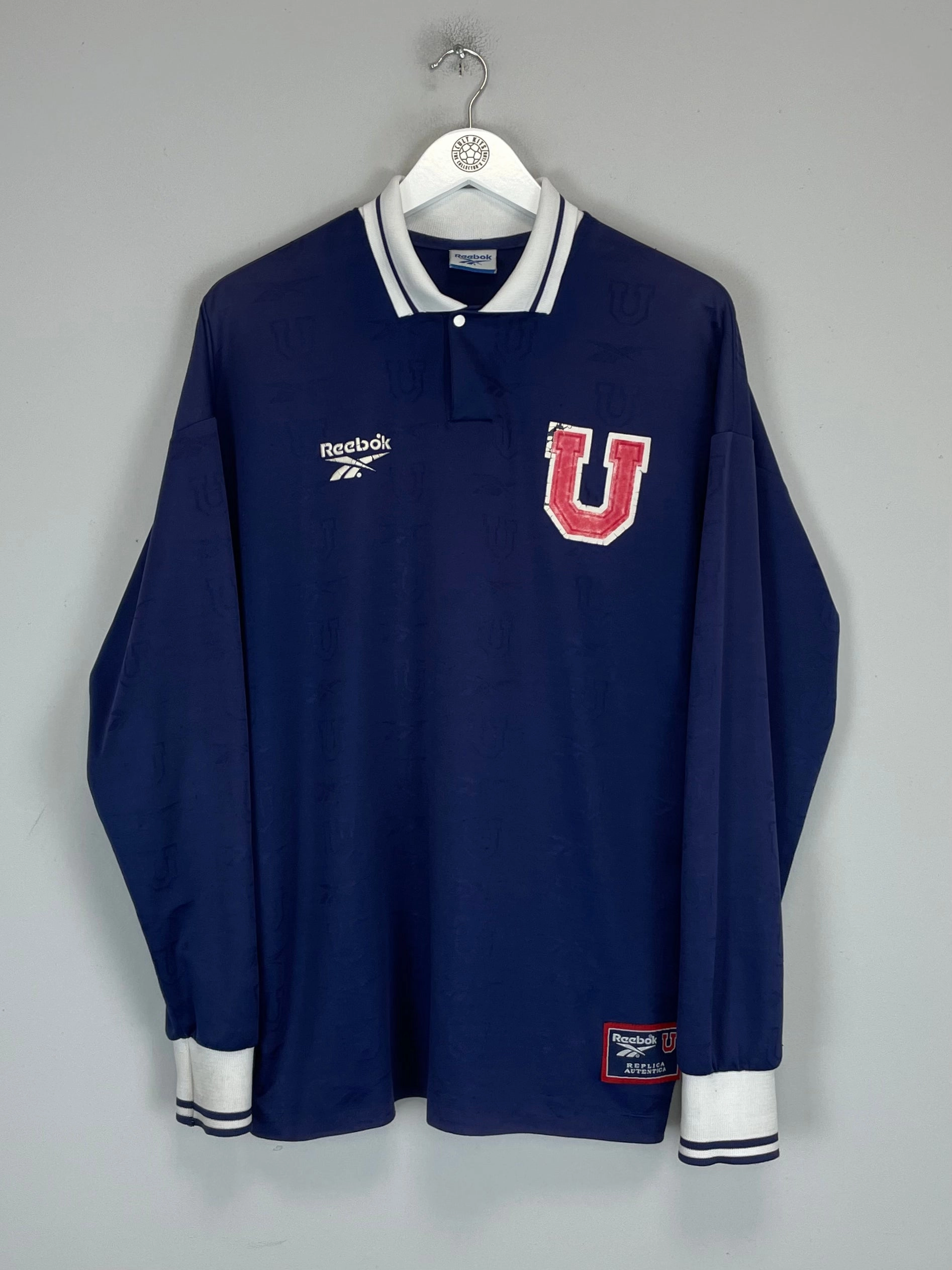 1998/99 UNIVERSIDAD DE CHILE L/S HOME SHIRT (L) REEBOK Non Irritating Seams
