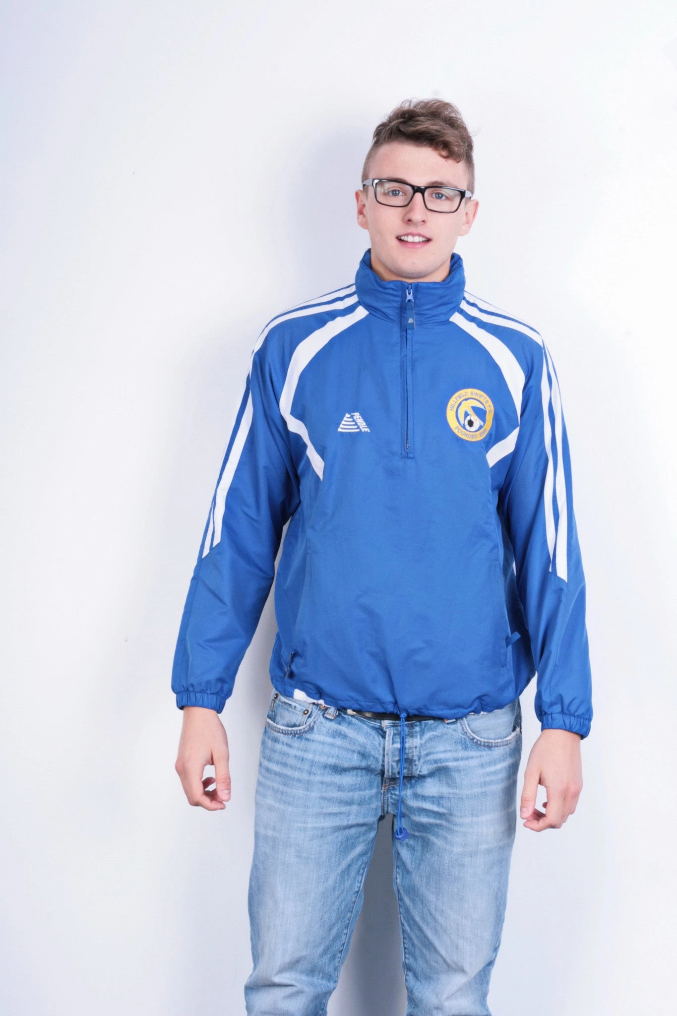 Pendle Mens 38/40 L Football Jacket Retractable Hood Hillfield Swifts F.C. Sleepwear