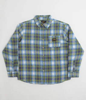 Stan Ray Flannel Shirt - Bright Blue Plaid Summer Vibes