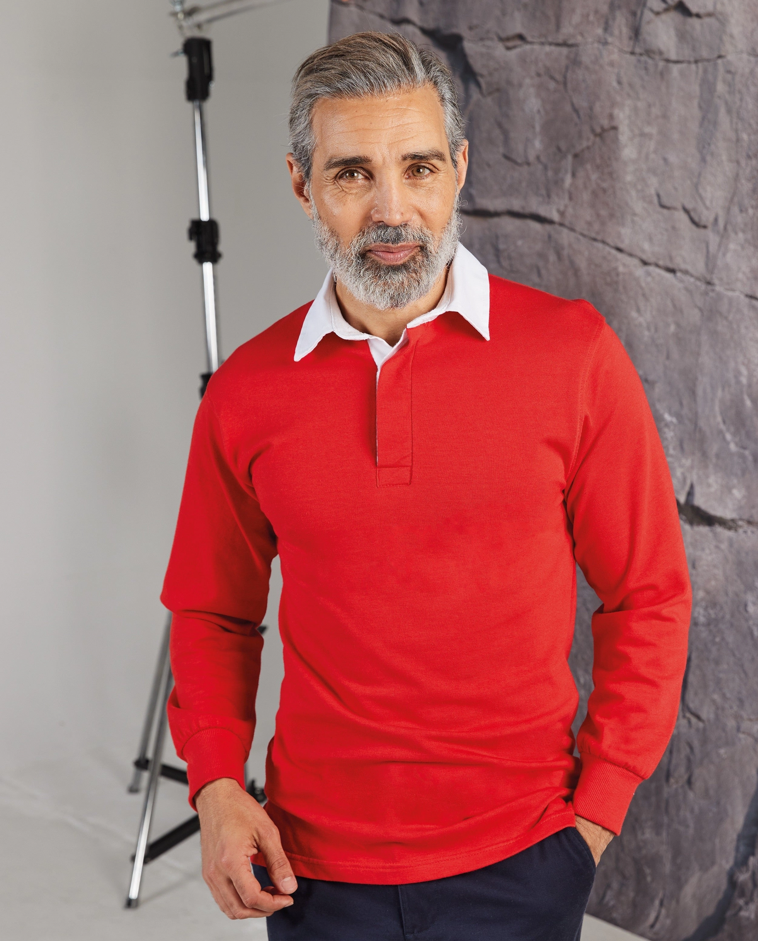 Long Sleeve Classic Rugby Shirt | BLACK/BLACK Comfort top