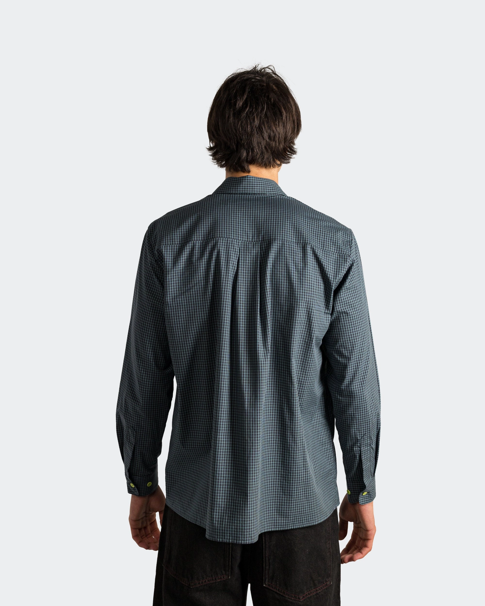Casual Comfort Look Long Sleeve Shirt - Blue/Green Check