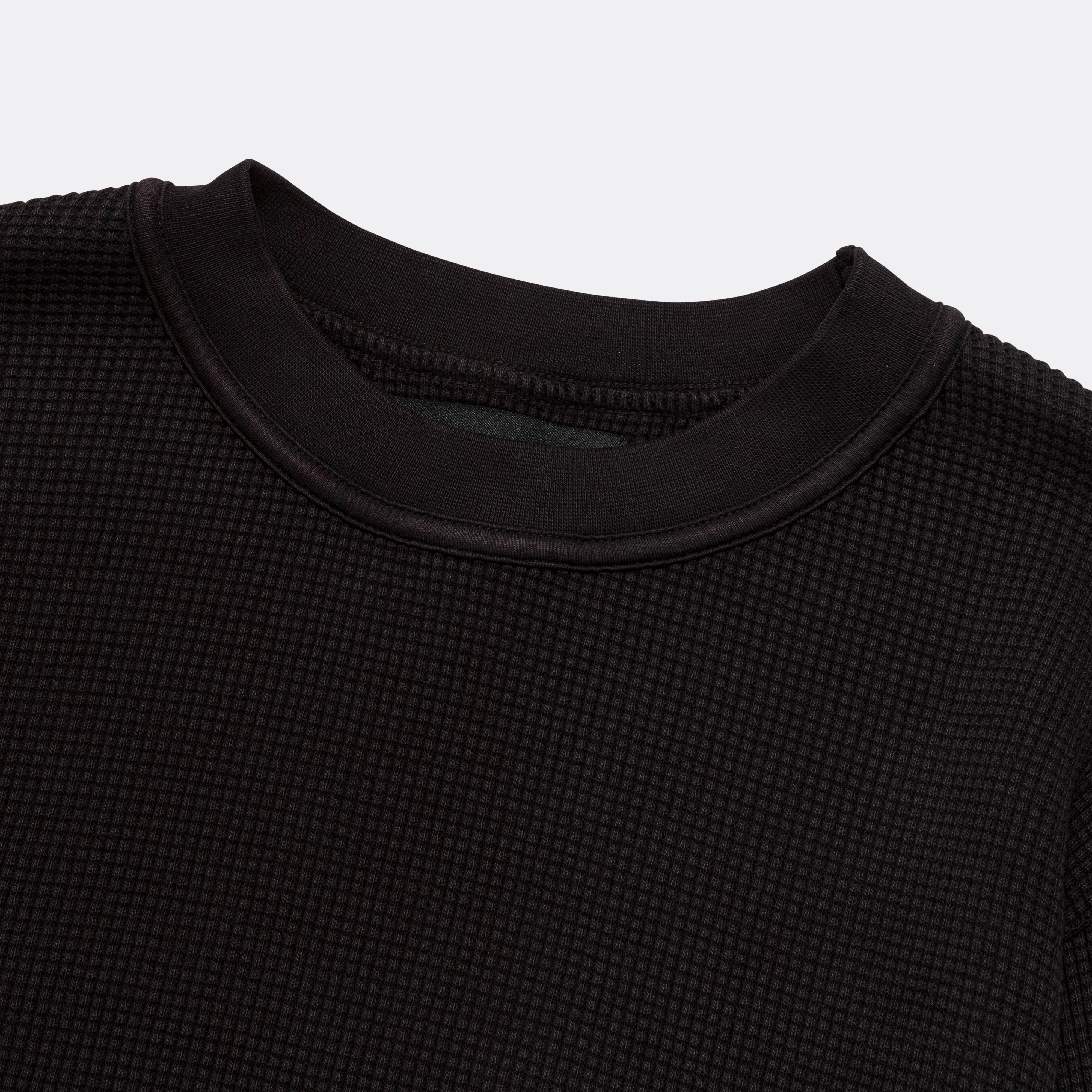 Long Sleeve Thermal - Washed Black Luxury Feel