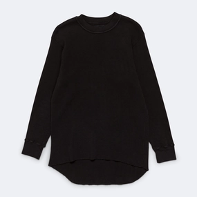 Long Sleeve Thermal - Washed Black Layering Essential Neutral Tone