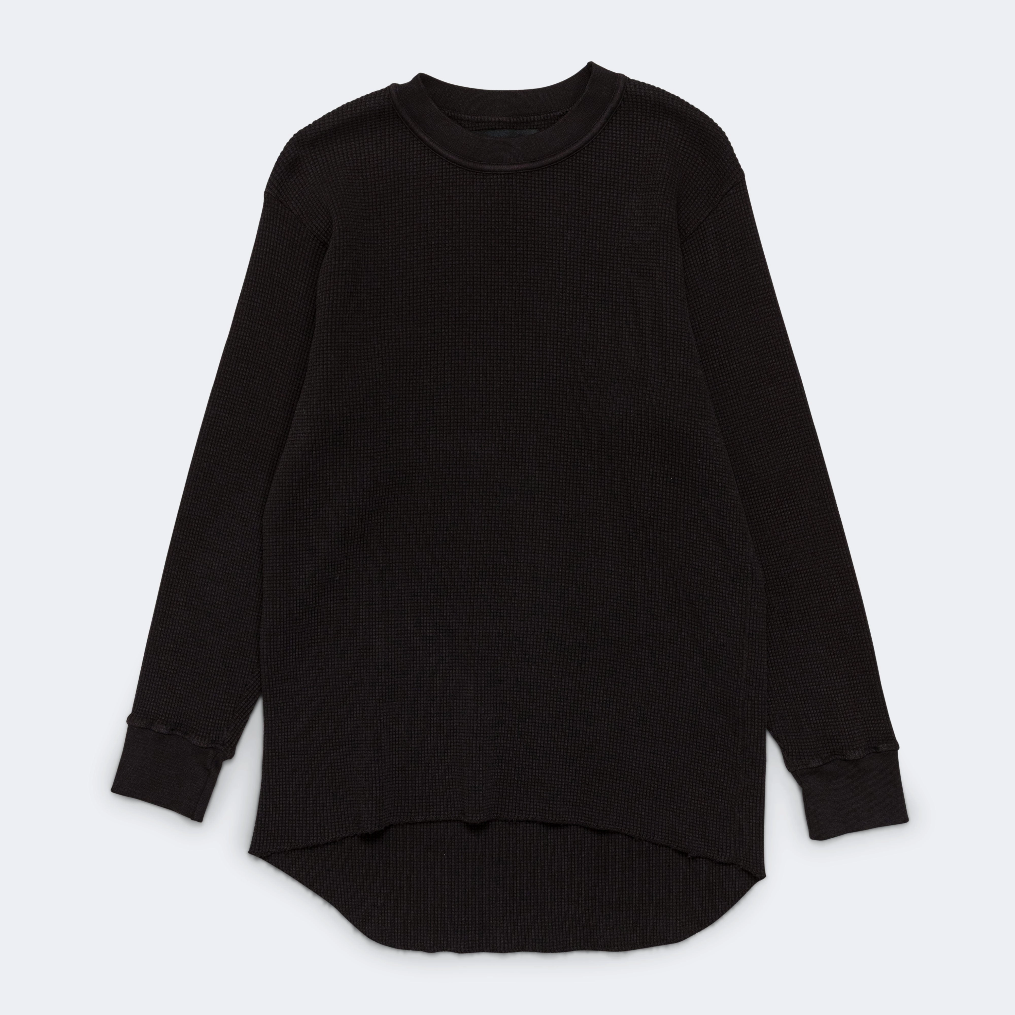 Long Sleeve Thermal - Washed Black Layering Essential Neutral Tone