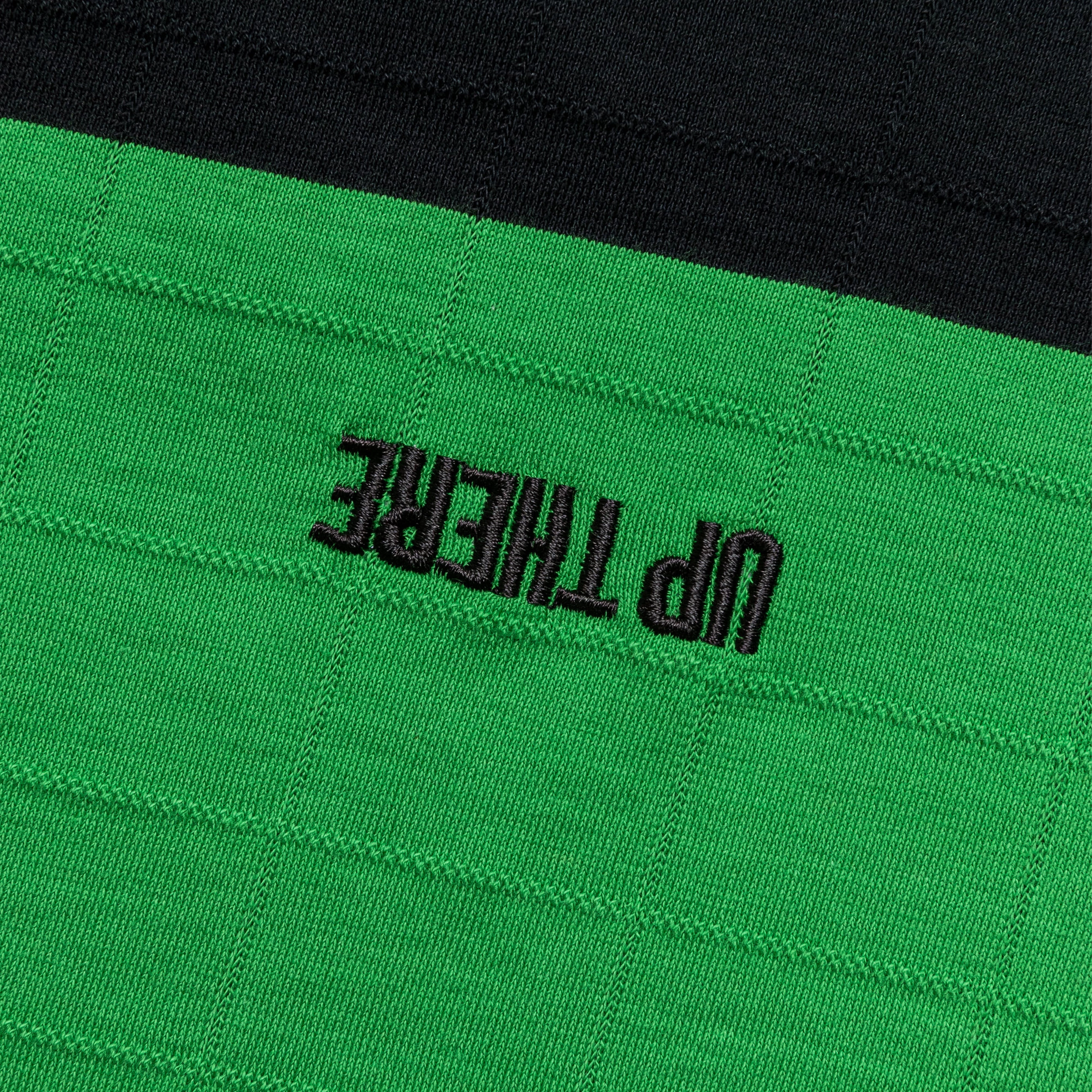 T-Shirt x UP THERE - Black/Fern Green Sporty Fashion Soft Cotton Feel
