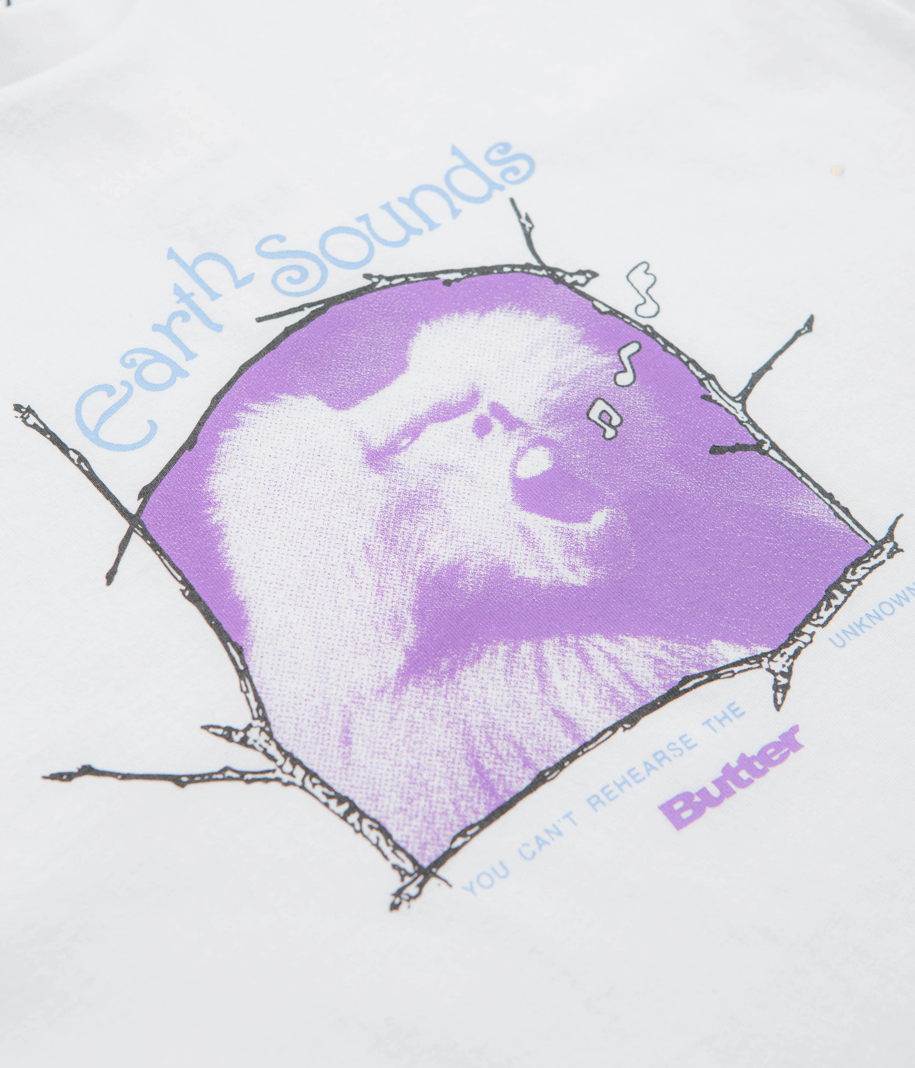 Street Trend Look Chic Vibes Butter Goods Earth Sounds T-Shirt - White