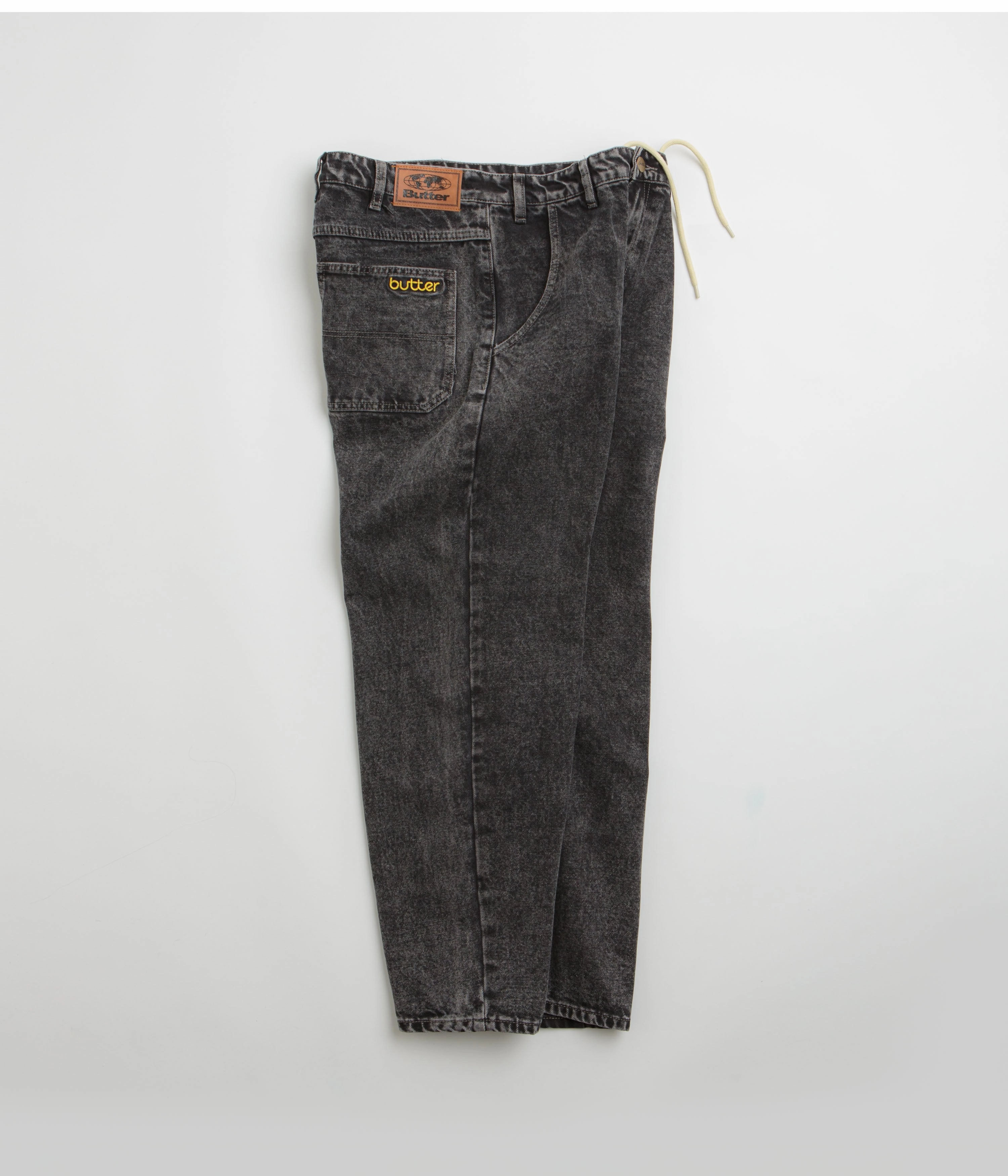 Neutral Smooth Butter Goods Alpine Jeans - Distressed Black