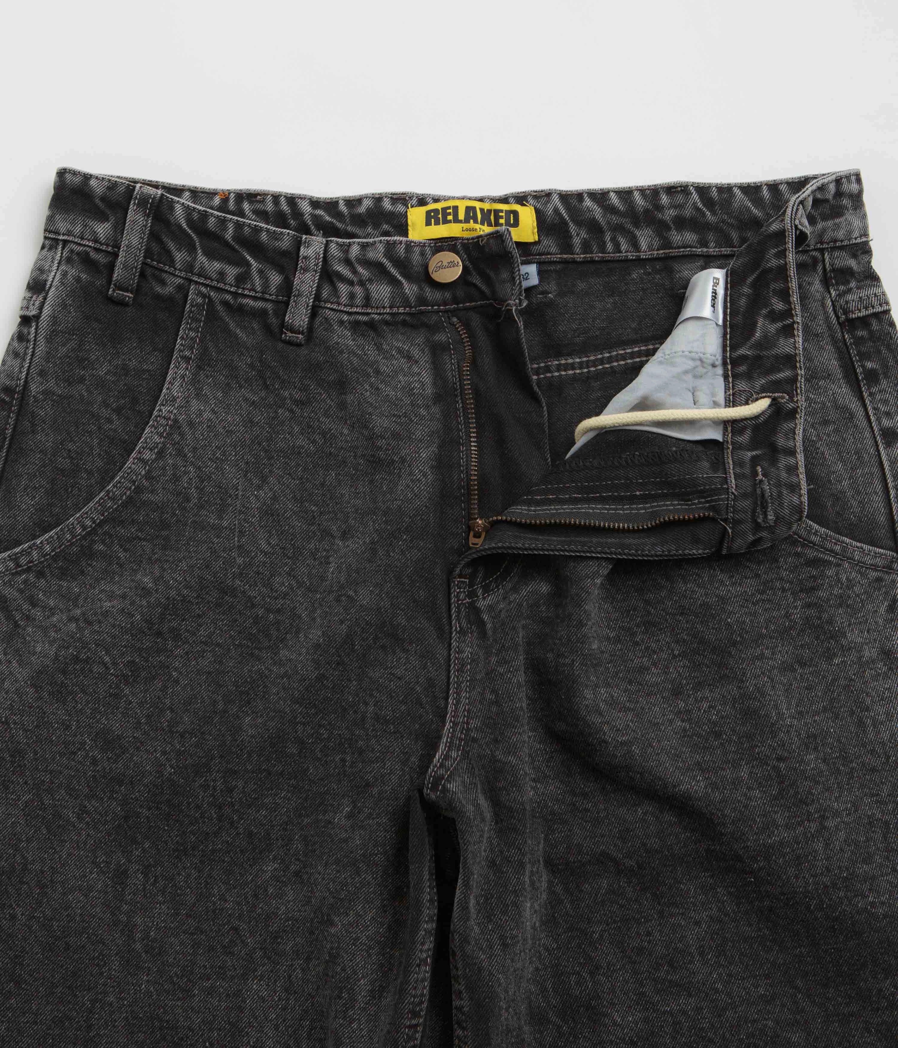 Butter Goods Alpine Jeans - Distressed Black Comfy Streetwear Fan Music Event Smooth Creative Look Adult Fashion