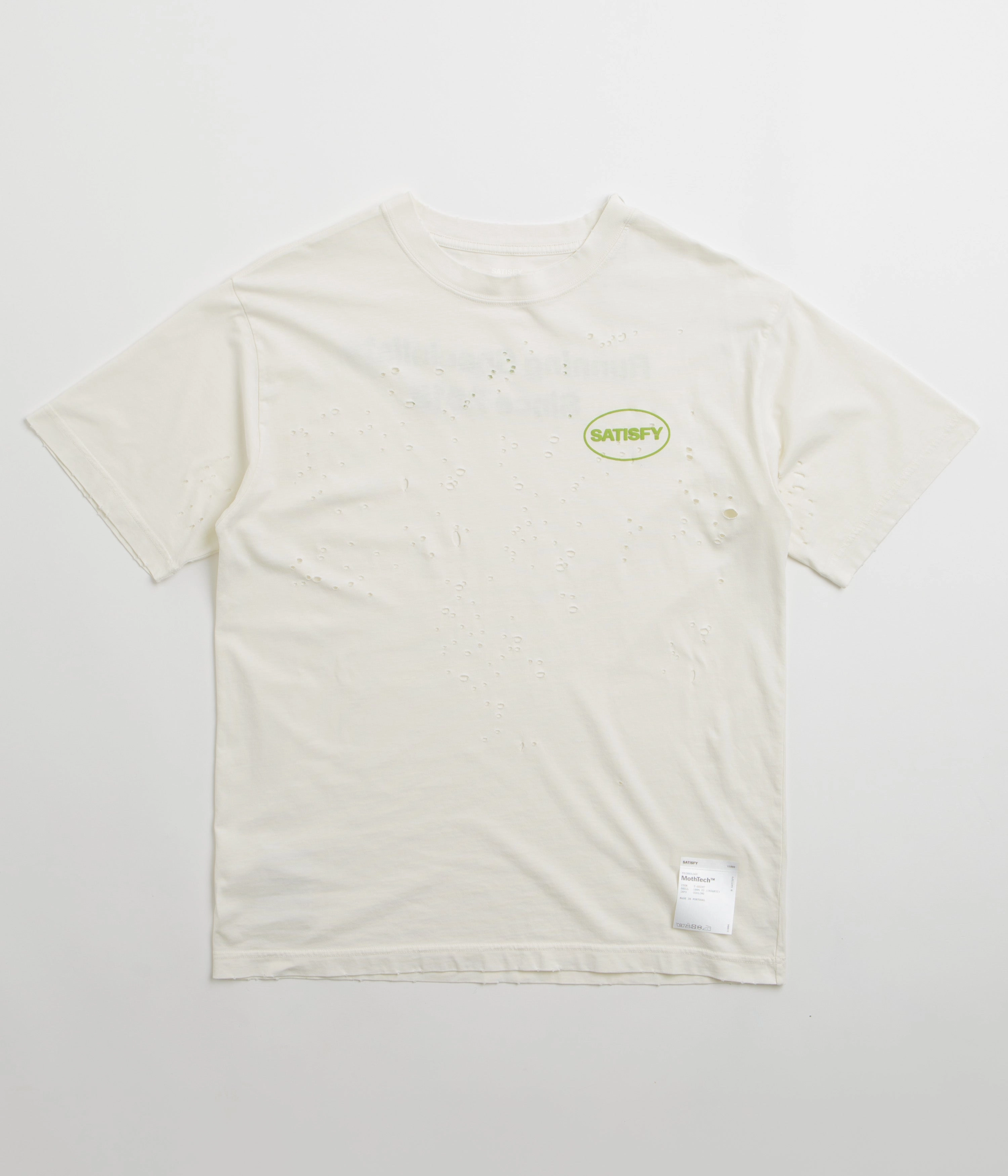 Satisfy MothTech T-Shirt - Off White Fashion Fit Easy-Going Style