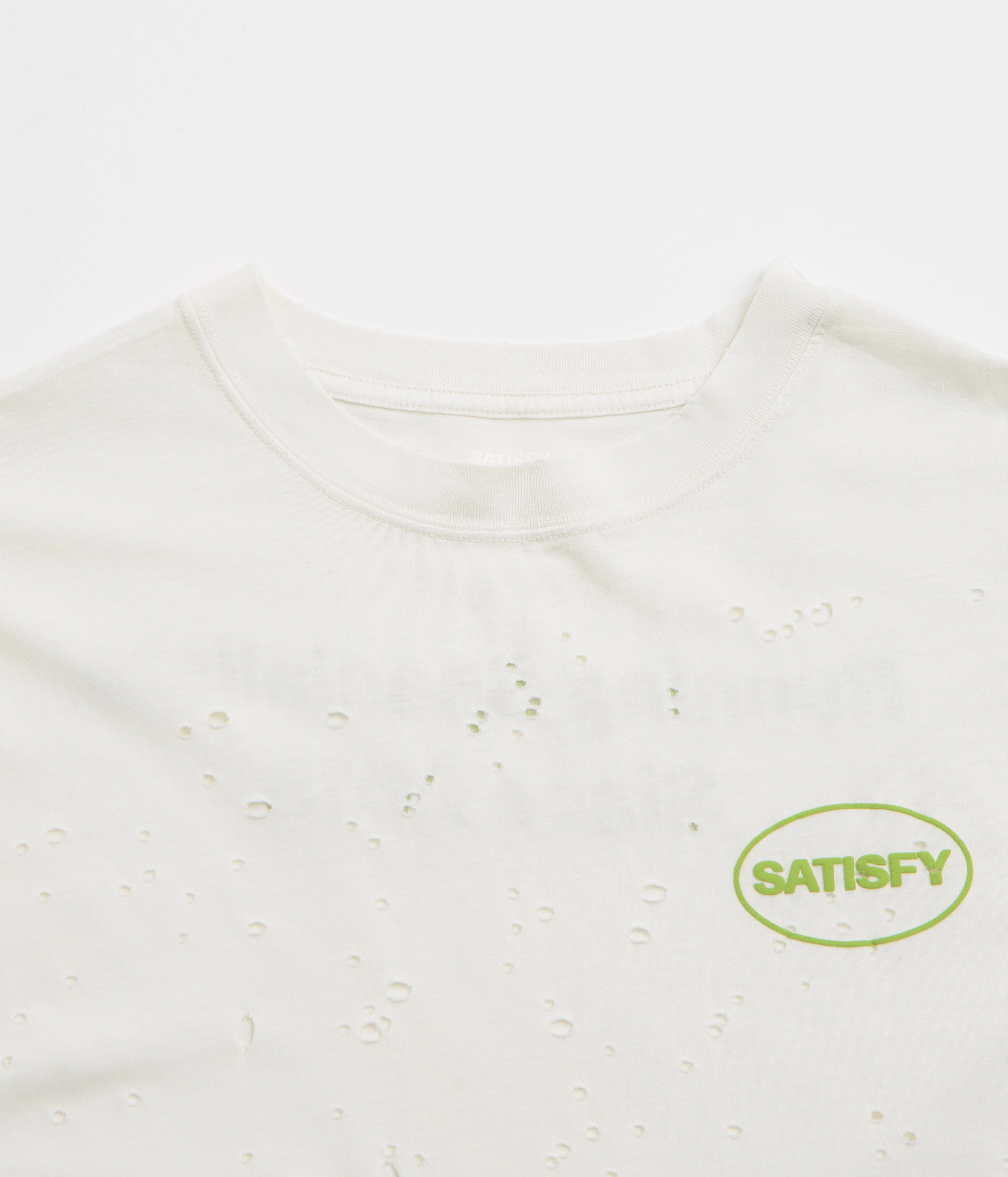 Classic Layer Stylish Layer Look Satisfy MothTech T-Shirt - Off White
