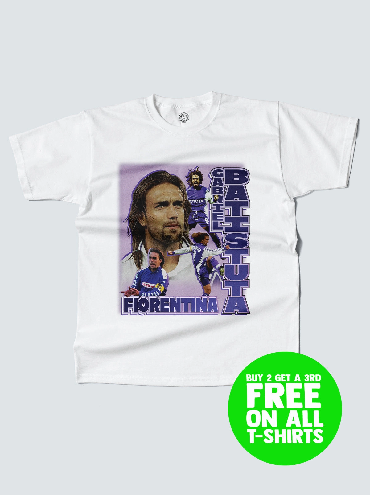 Wicking Interlock Knit Everyday Layering FIORENTINA BATISTUTA BOOTLEG TEE