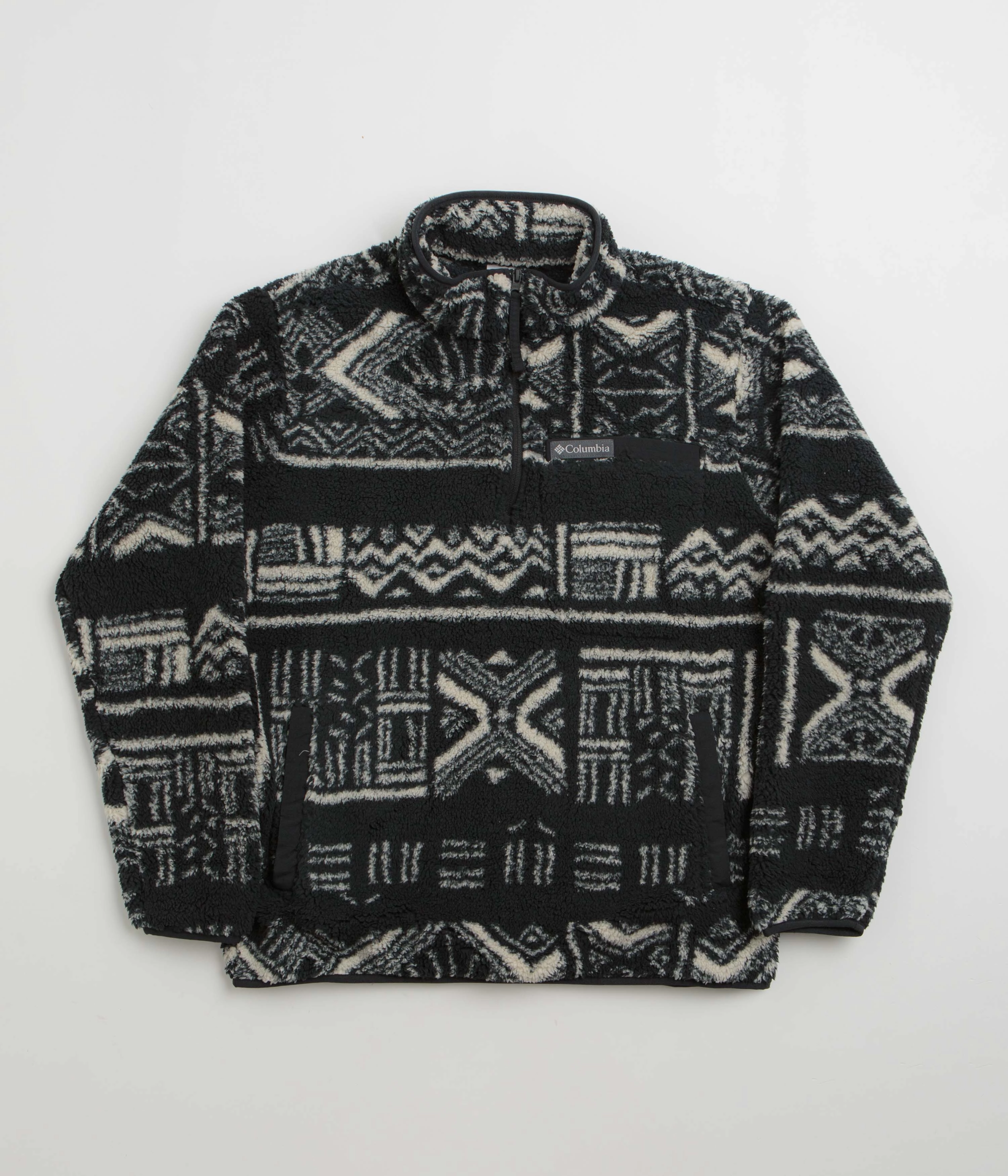 Columbia Rugged Ridge High Pile Half Zip Fleece - Black / Deschutes Days Fall Outfit