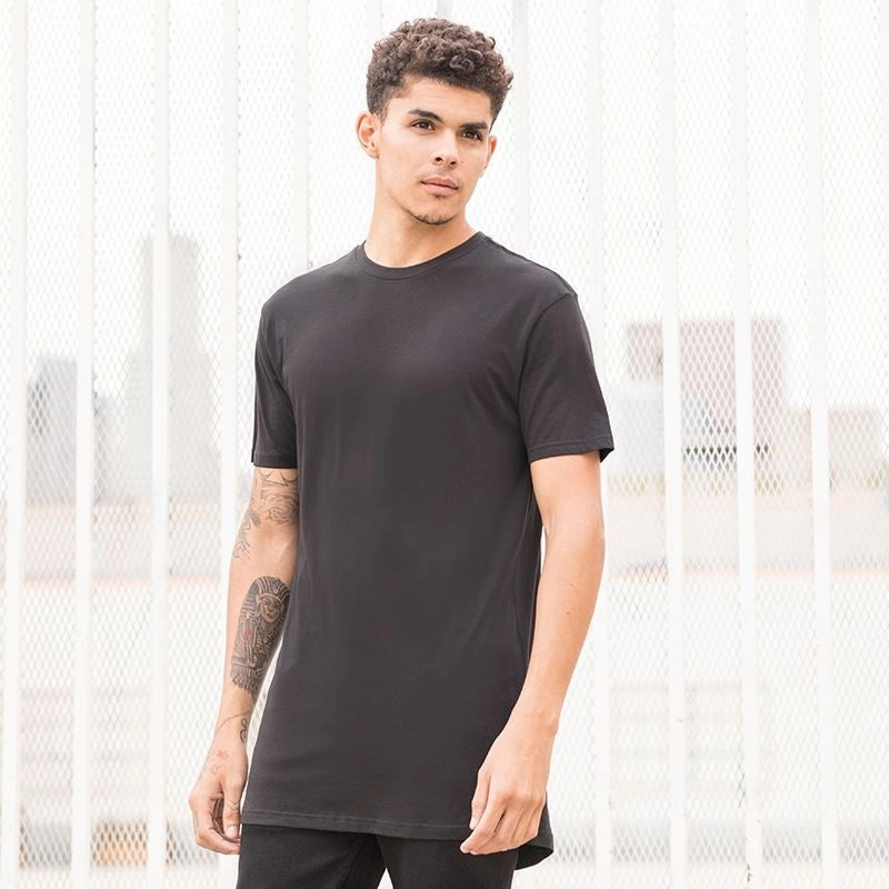 Longline T-Shirt With Dipped Hem | BLACK Classic Comfort