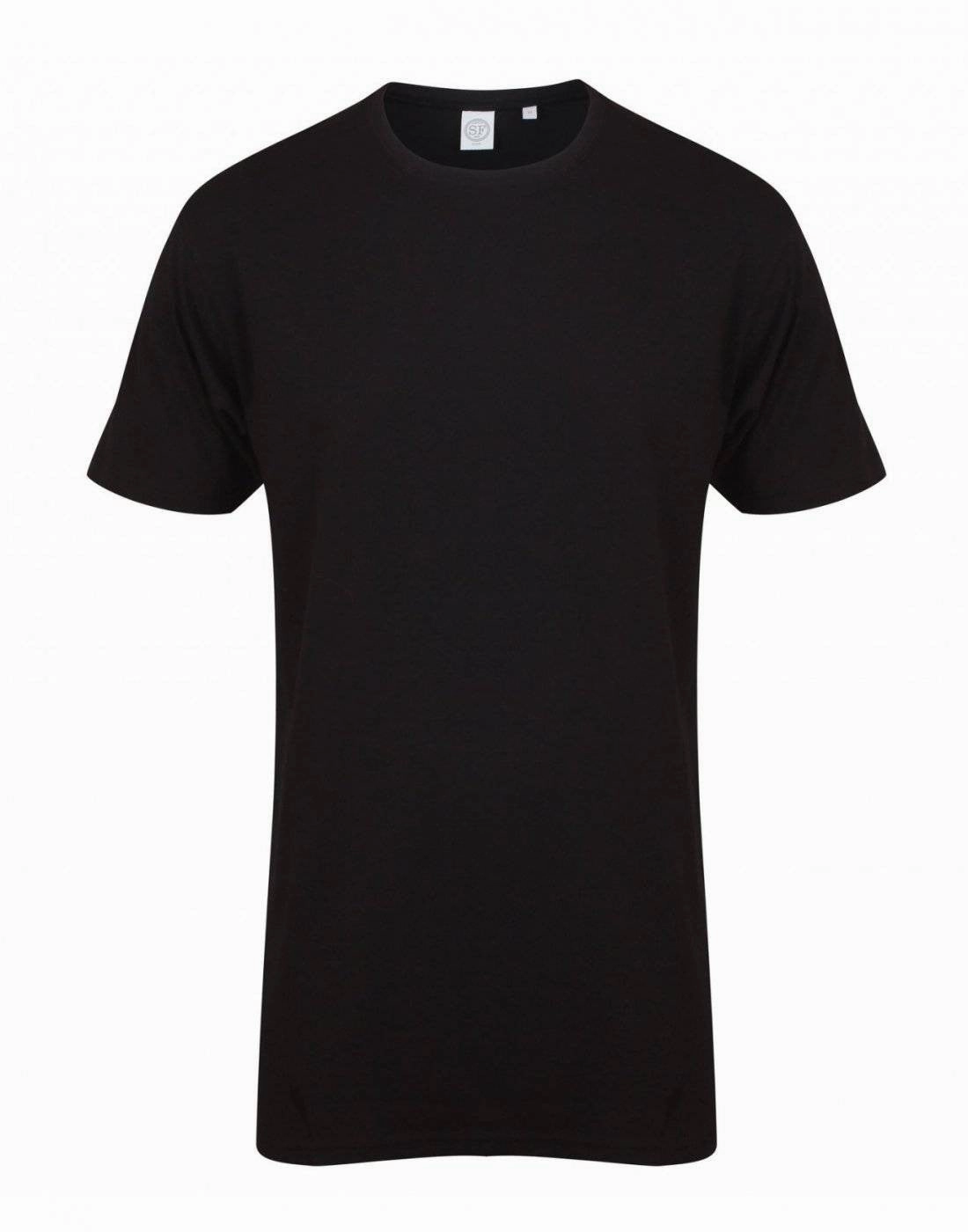 Seasonal Fashion Biodegradable Textile Longline T-Shirt With Dipped Hem | BLACK