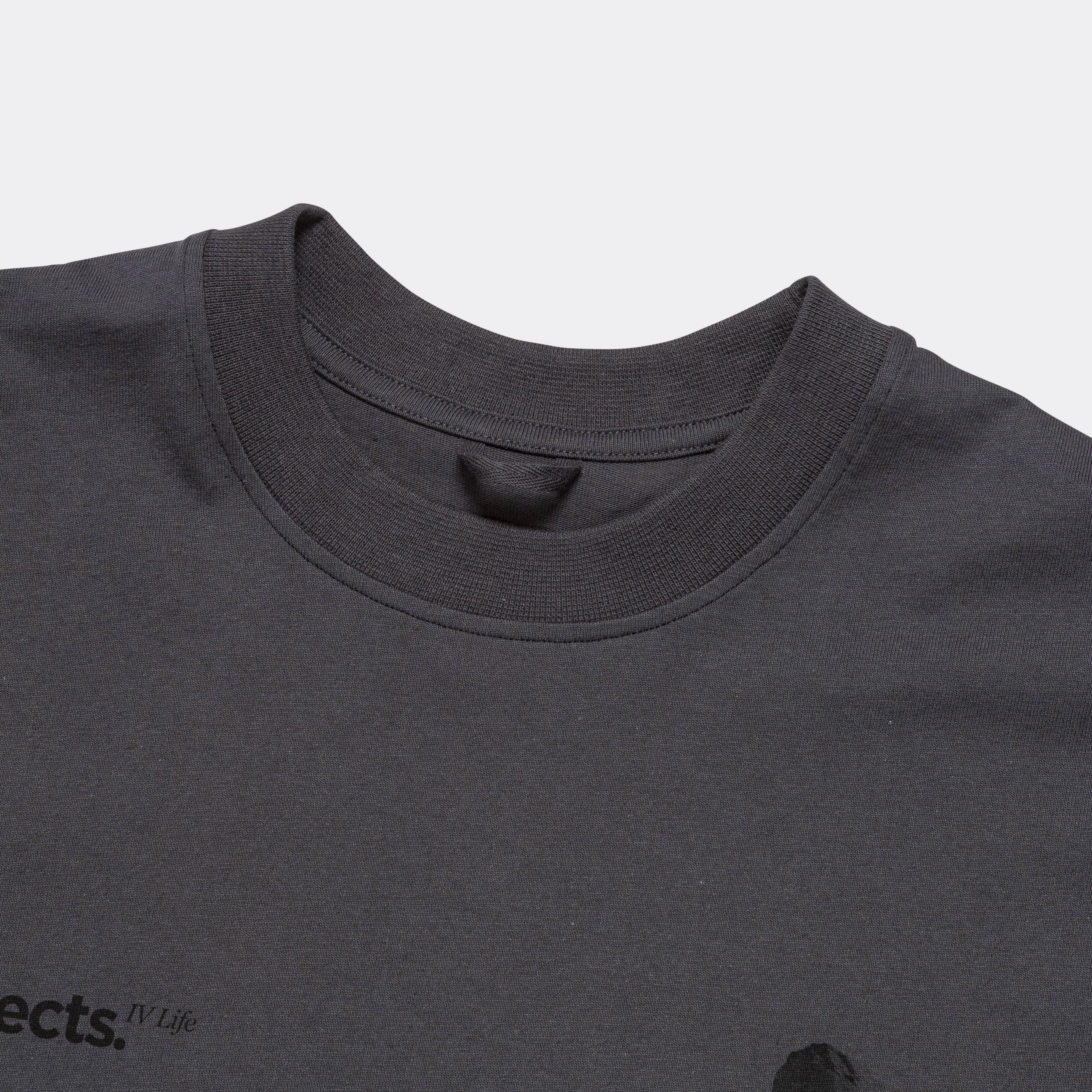 Soft Layer Boulder Print SS T-Shirt - Anthracite