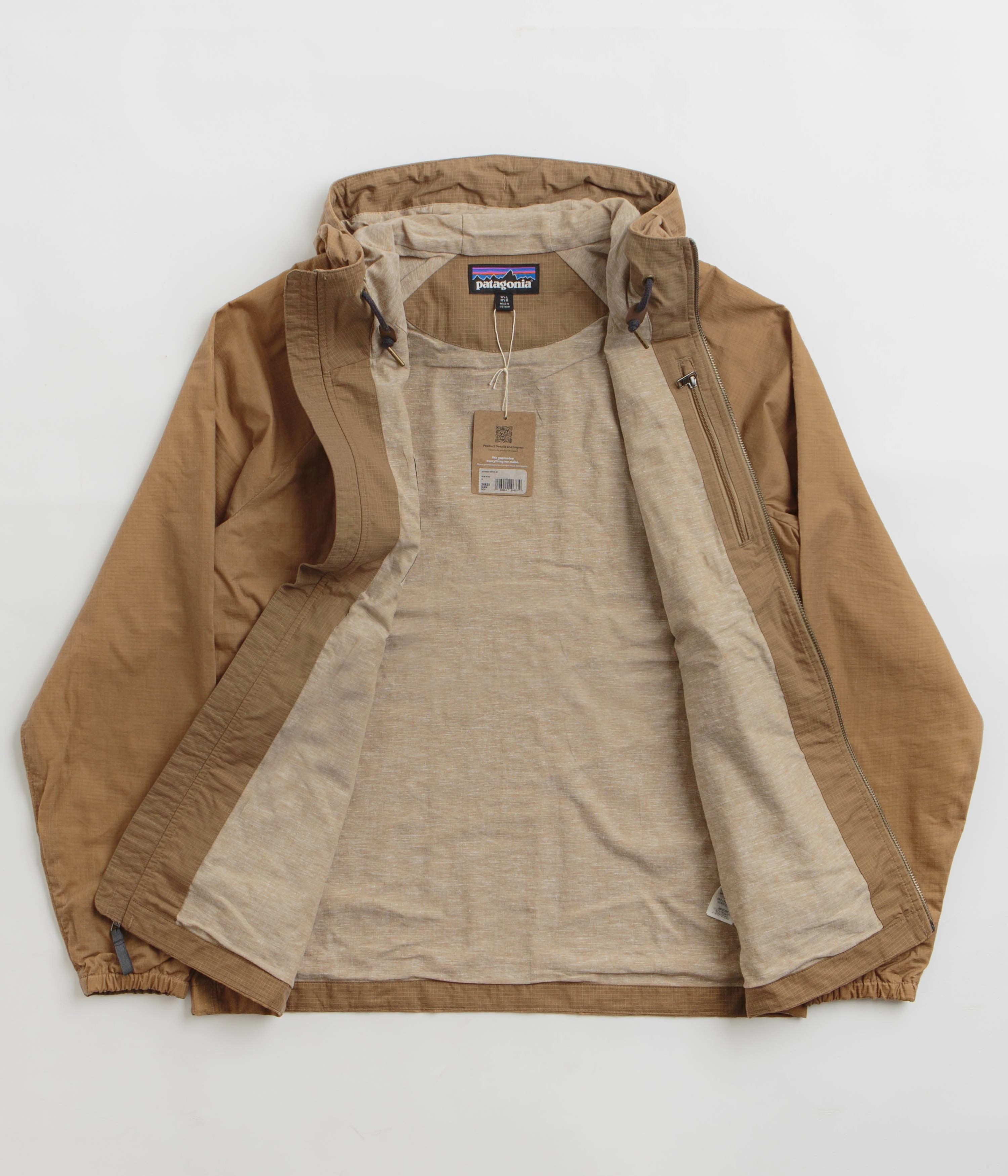 Patagonia Lightweight Waxed Cotton Jacket - Slab Khaki Urban Protection city lights