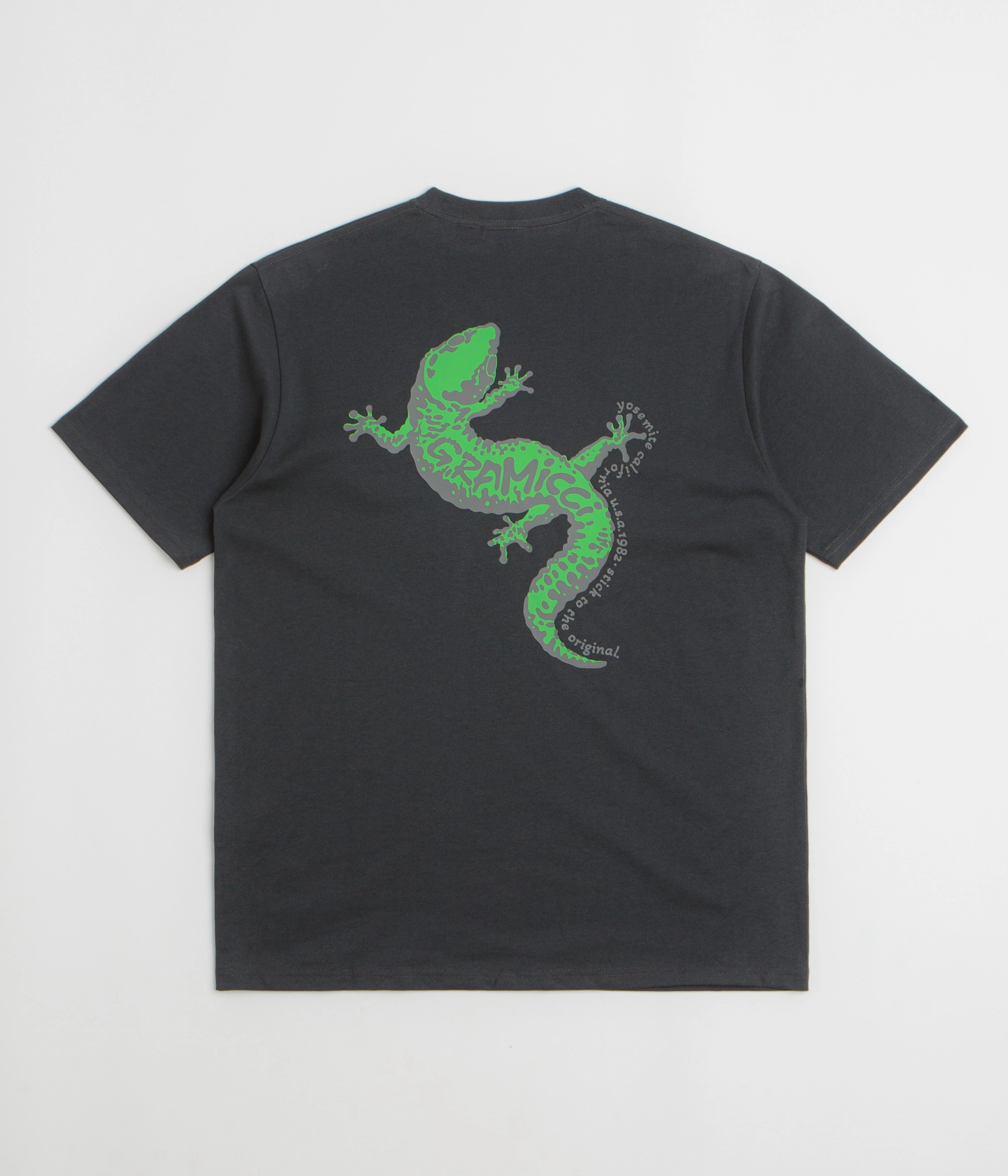 Gramicci Gecko T-Shirt - Vintage Black sporty and comfortable Comfy Touch