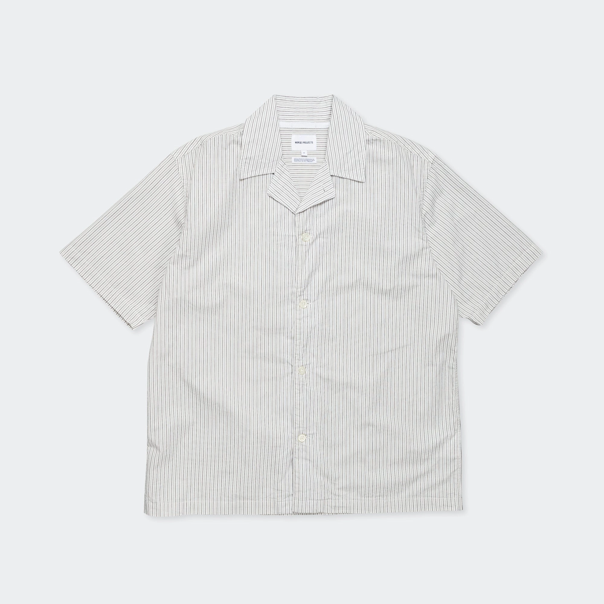 Mads Poplin Stripe SS - Ecru UV Protective Fabric Classic Style