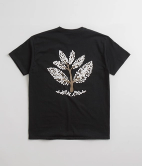 Magenta Blossom T-Shirt - Black Lightweight Look Anti Odor Technology