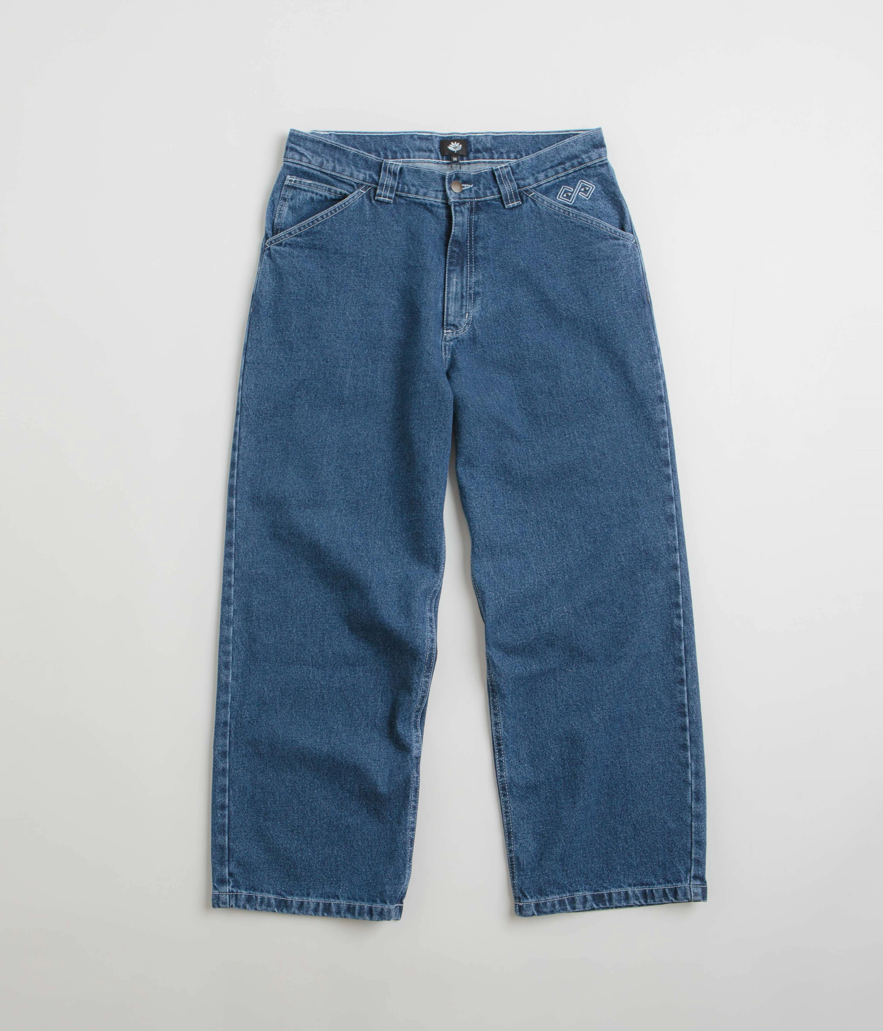 Magenta Ledge Jeans - Light Blue Practical Wear